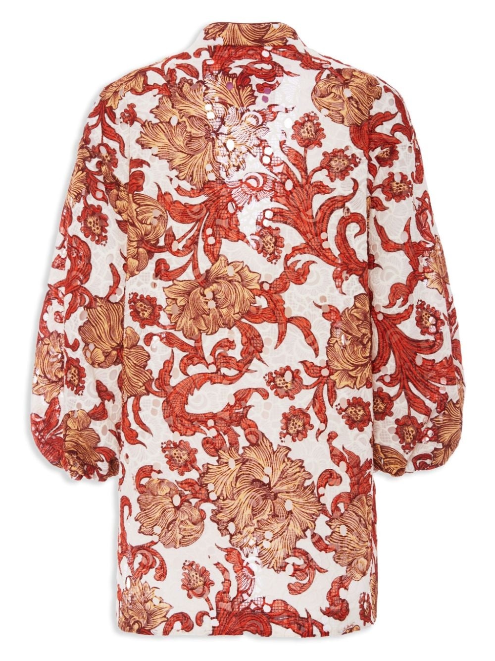 balloon-sleeves cotton tunic - 4