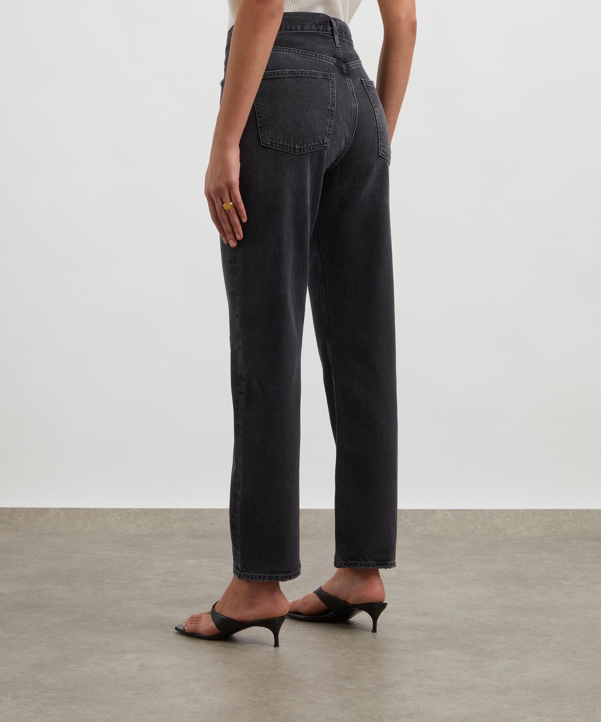 90s Pinched Waist High-Rise Straight Jeans - 4