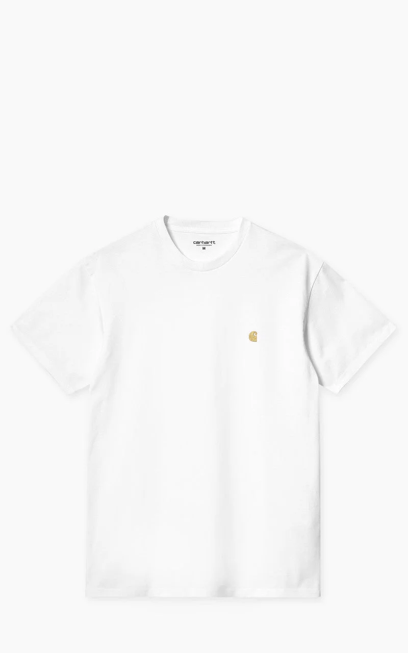 CARHARTT WIP S/S CHASE T-SHIRT WHITE/GOLD - 1