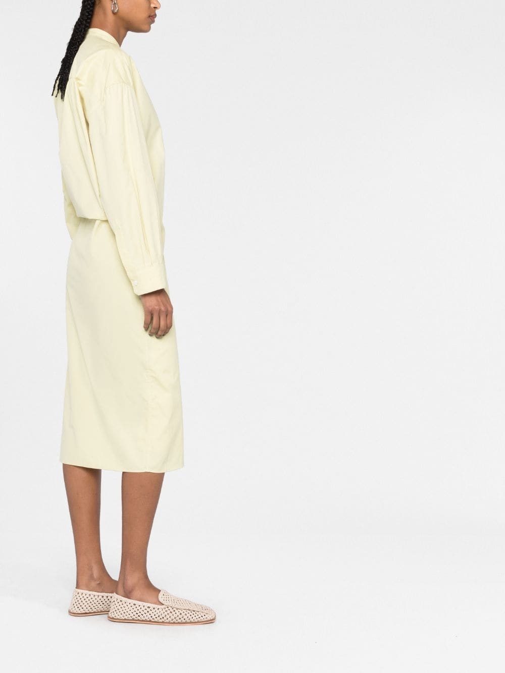officer-collar wrap shirtdress - 4