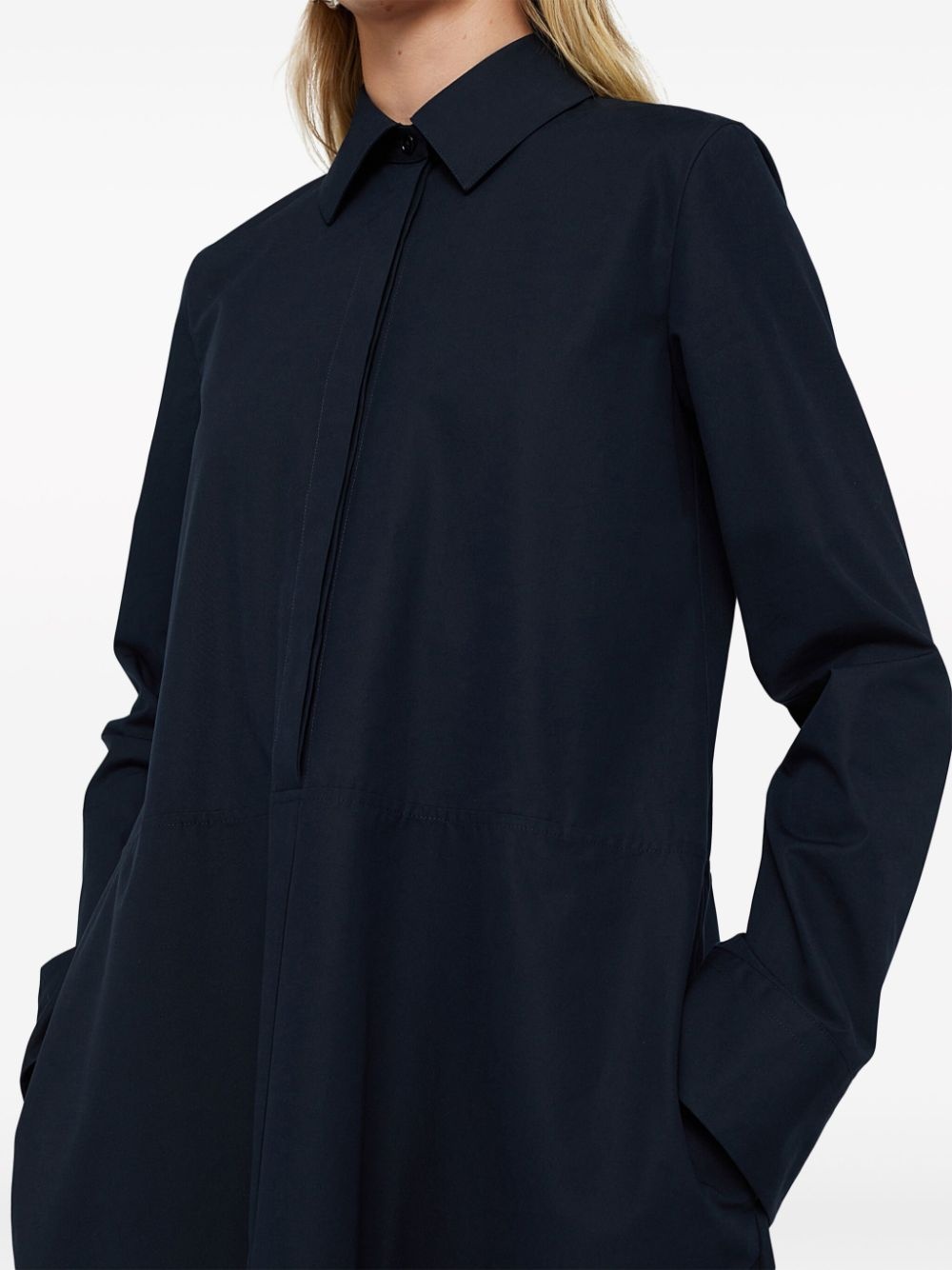 long-sleeved organic cotton shirtdress - 4