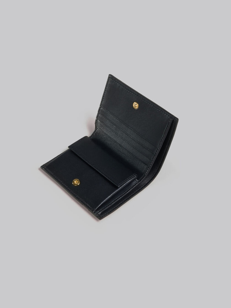 Marni PINK LEATHER BIFOLD WALLET WITH MARNI MENDING outlook