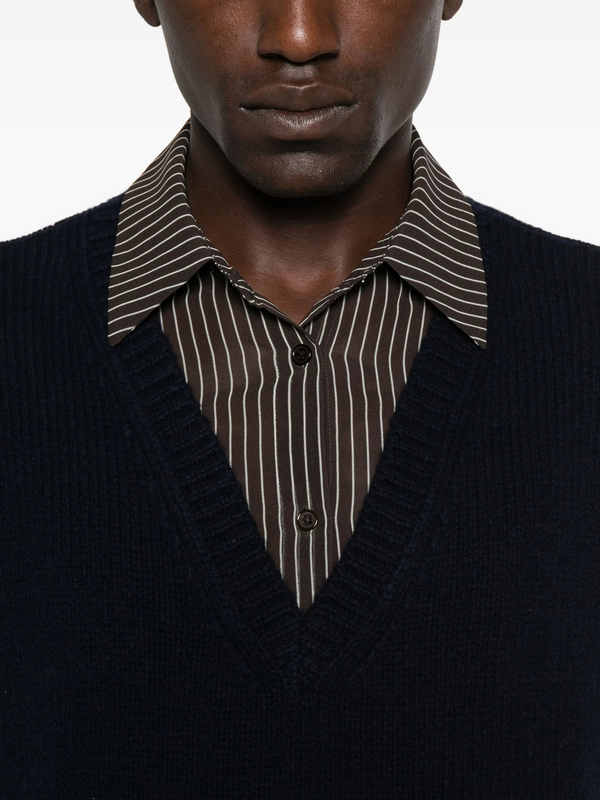 Dries Van Noten V-neck Merino-cashmere Sweater - 4