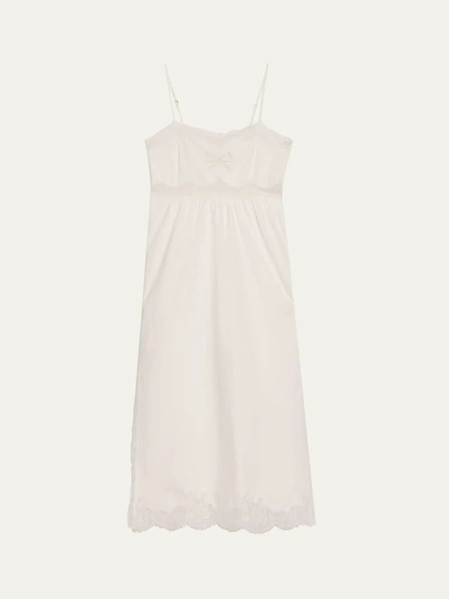 Vinca Lace-Trim Midi Dress - 1