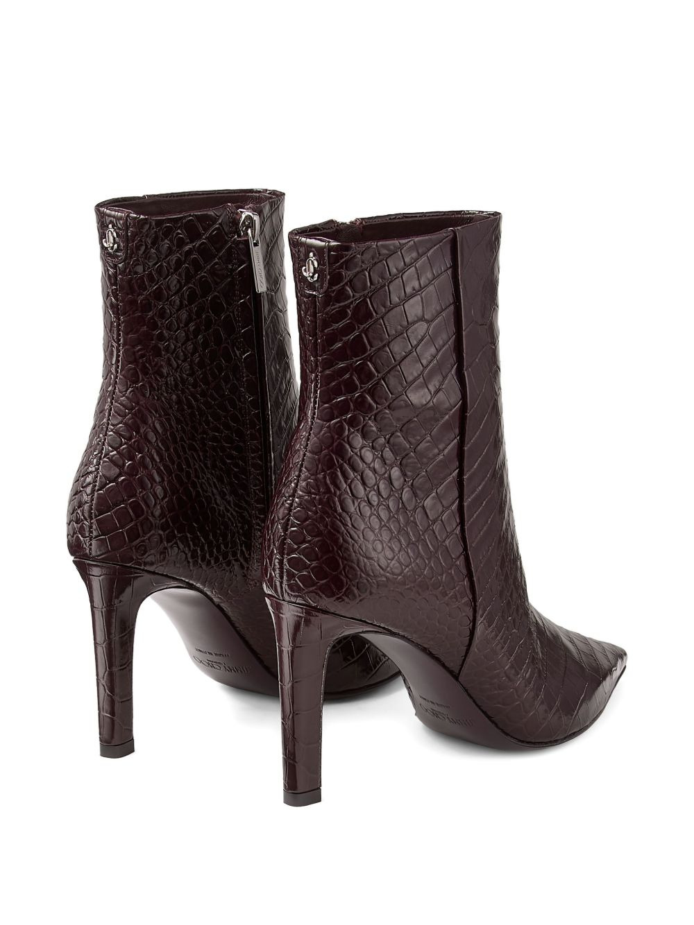 85mm Frankie crocodile-effect ankle boots - 4