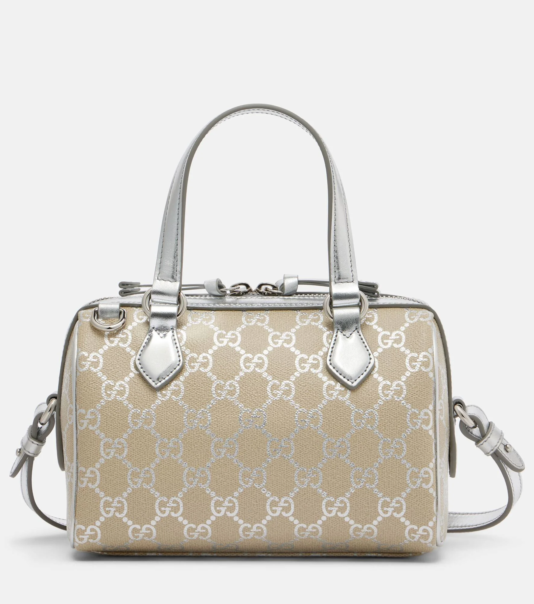 GG Emblem leather-trimmed tote bag - 1