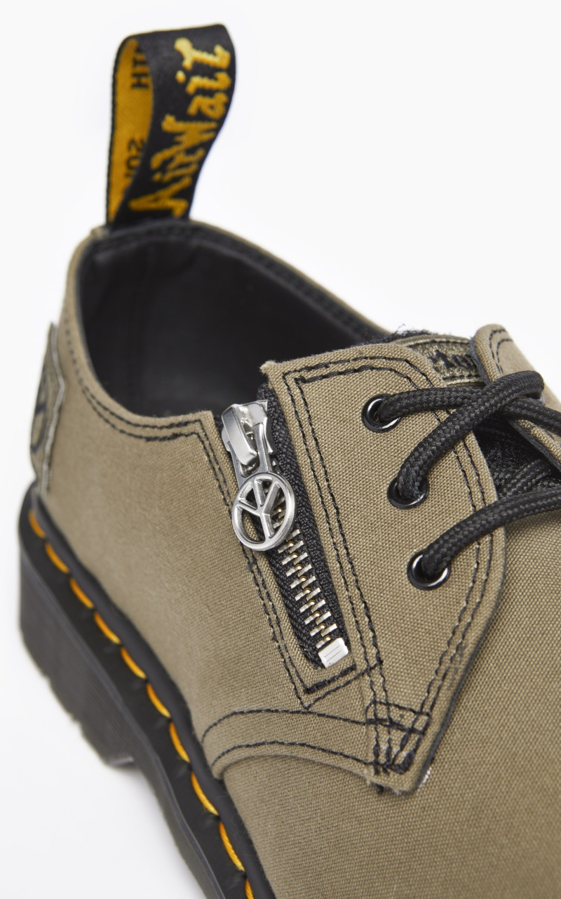 Dr. Martens X BABYLON 1461 DMS OLIVE/BLACK outlook