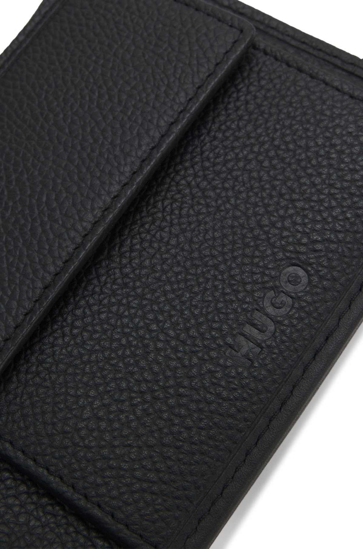 LEATHER WALLET WITH STACKED-LOGO TRIM AND COIN POCKET - 3
