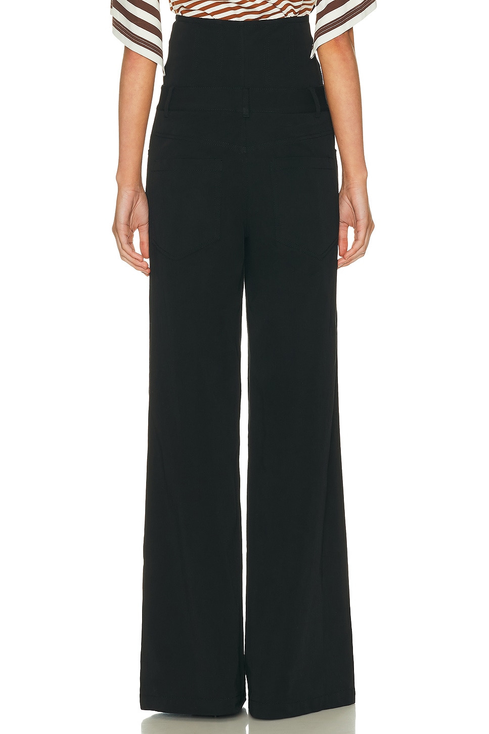 Corseted Wide Leg Trouser - 4