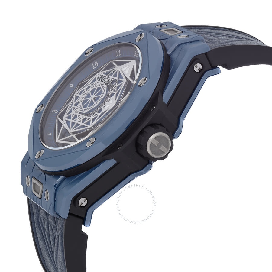 Pre-owned Hublot Big Bang Sang Bleu Blue Dial Men's Watch 415.EX.7179.VR.MXM19 - 3