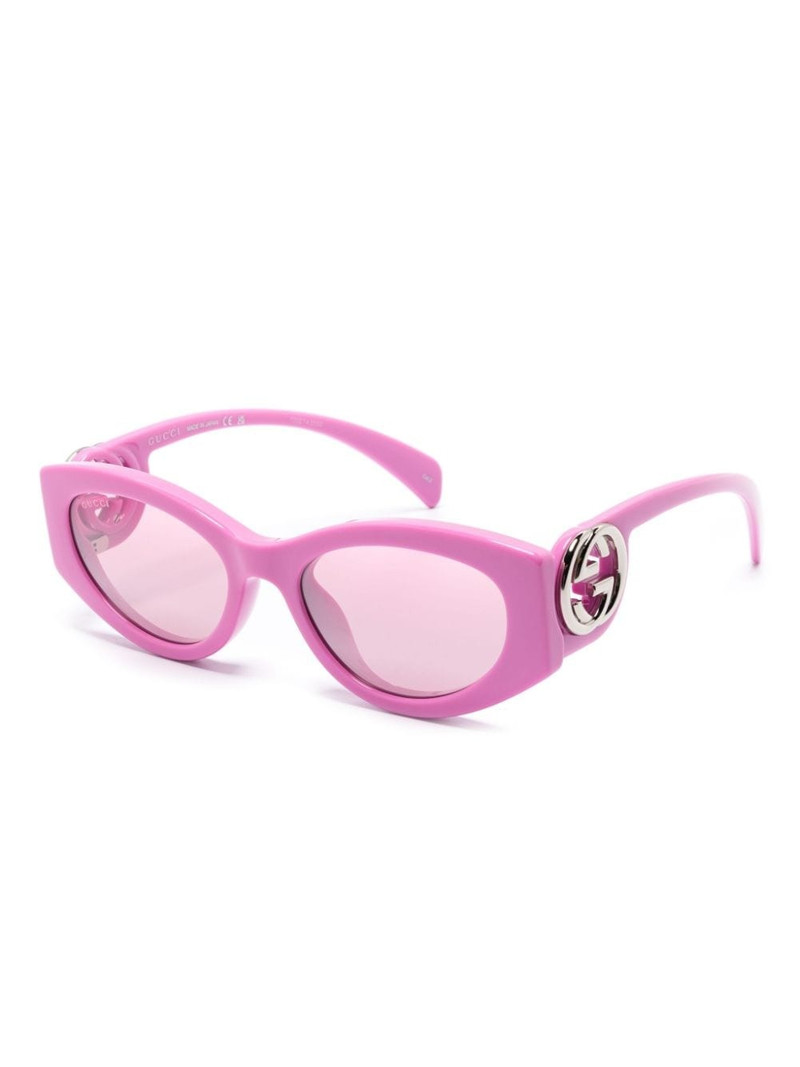 oval-frame sunglasses - 1