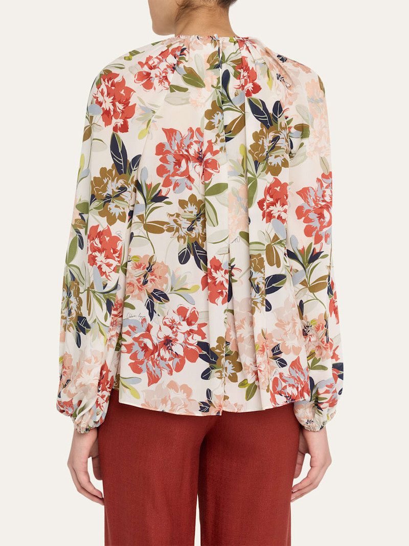 ADAM LIPPES Lottie Floral-Print Crepe De Chine Top outlook