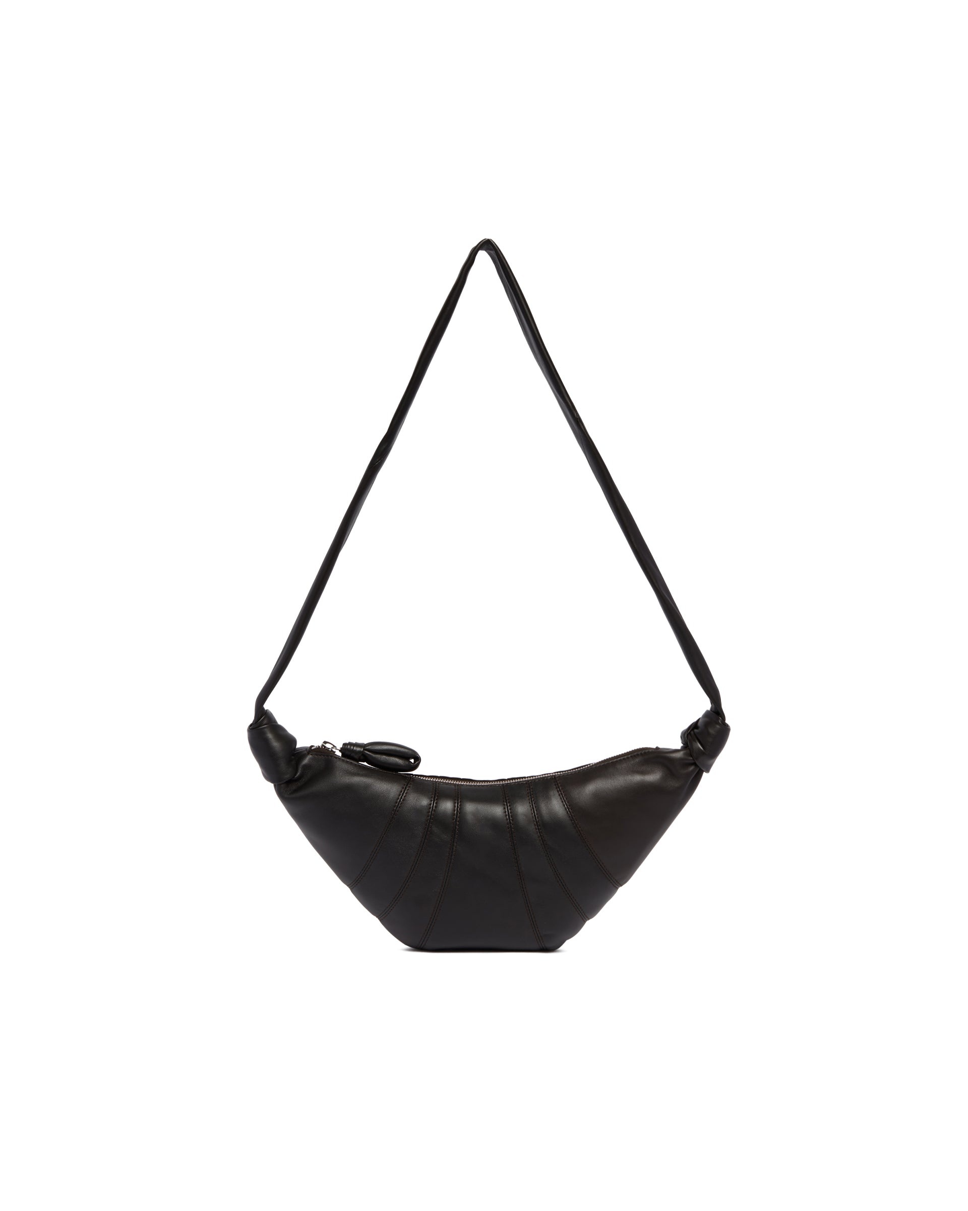 Small Brown Croissant Bag - 3