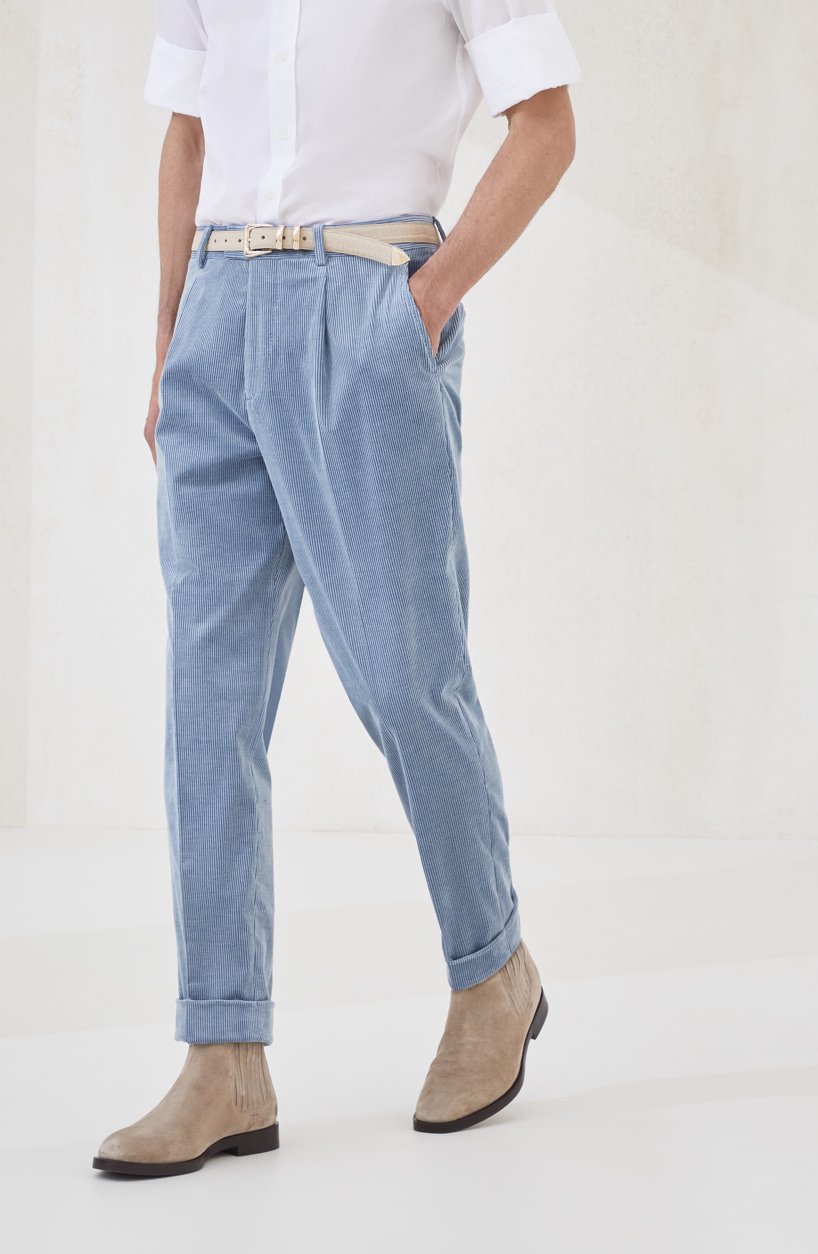 Brunello Cucinelli Corduroy trousers in Denim at Nordstrom - 2
