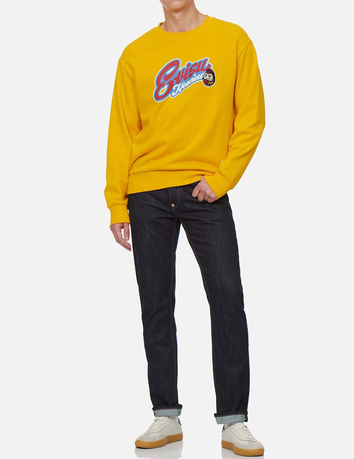 CALLIGRAPHY LOGO AND DARUMA PRINT SWEATSHIRT - 5