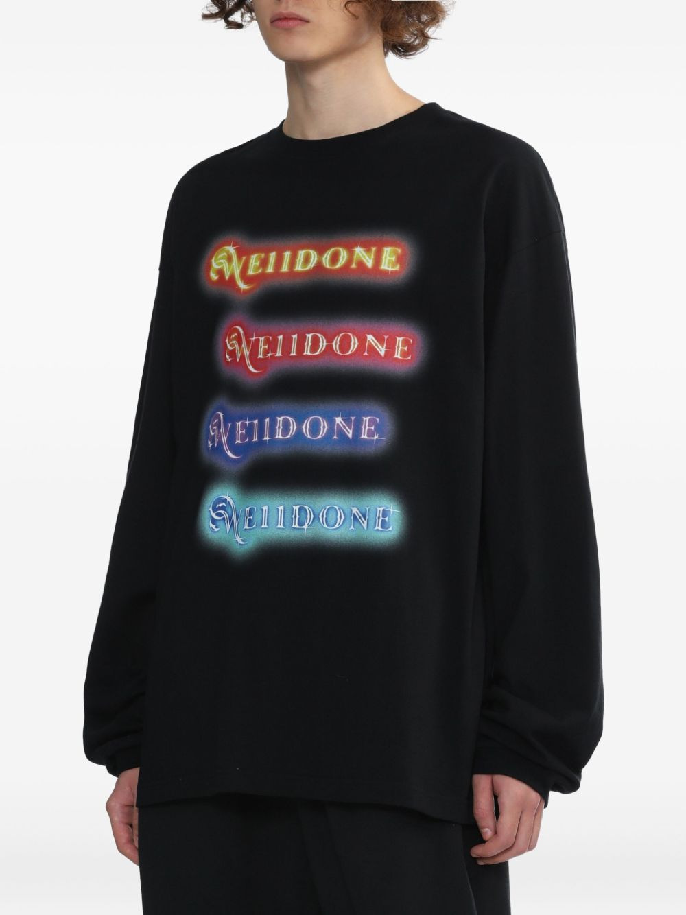 logo-print long-sleeve T-shirt - 3