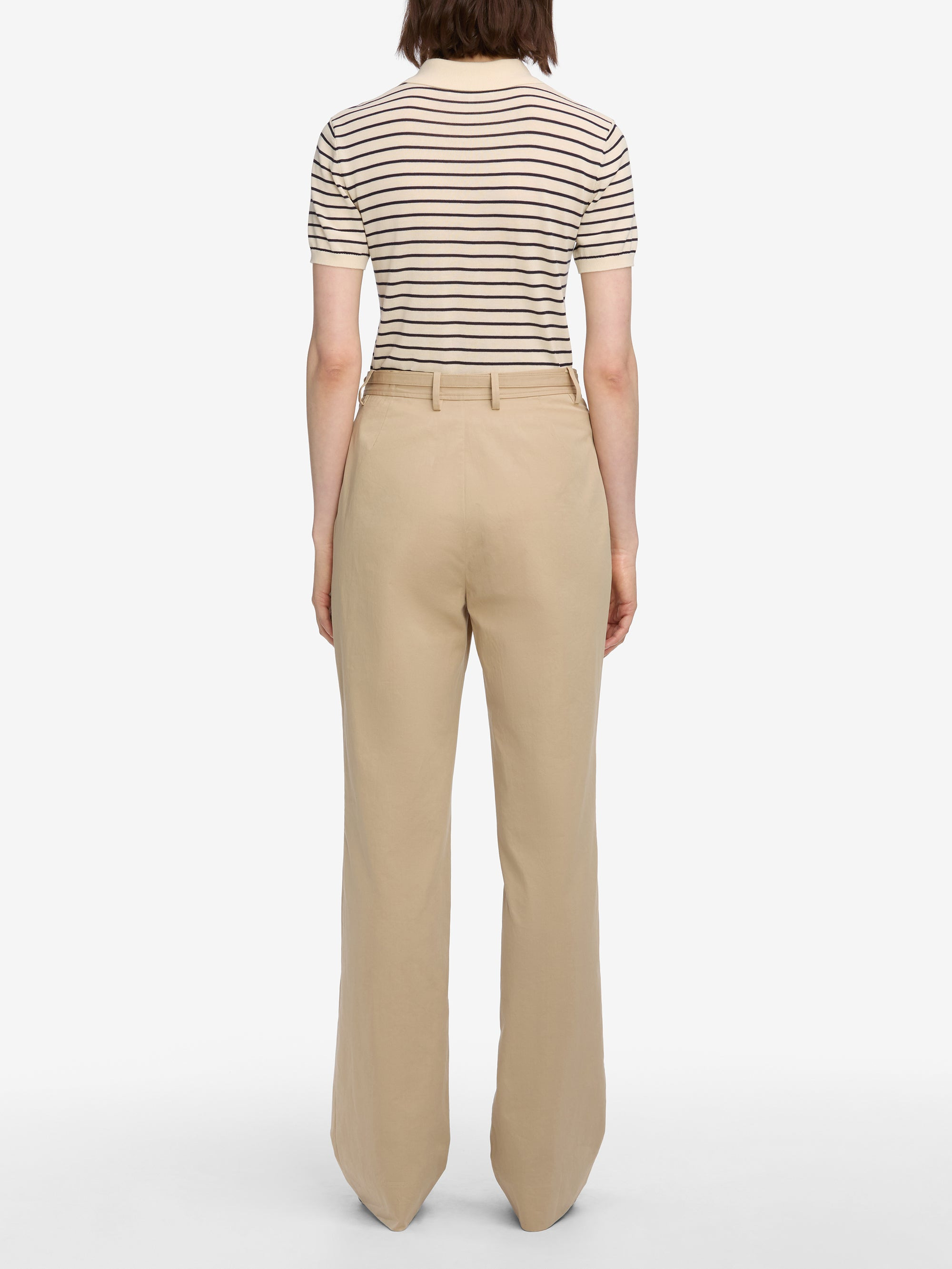 The Pleated Stilt Trouser in Light Khaki - 6