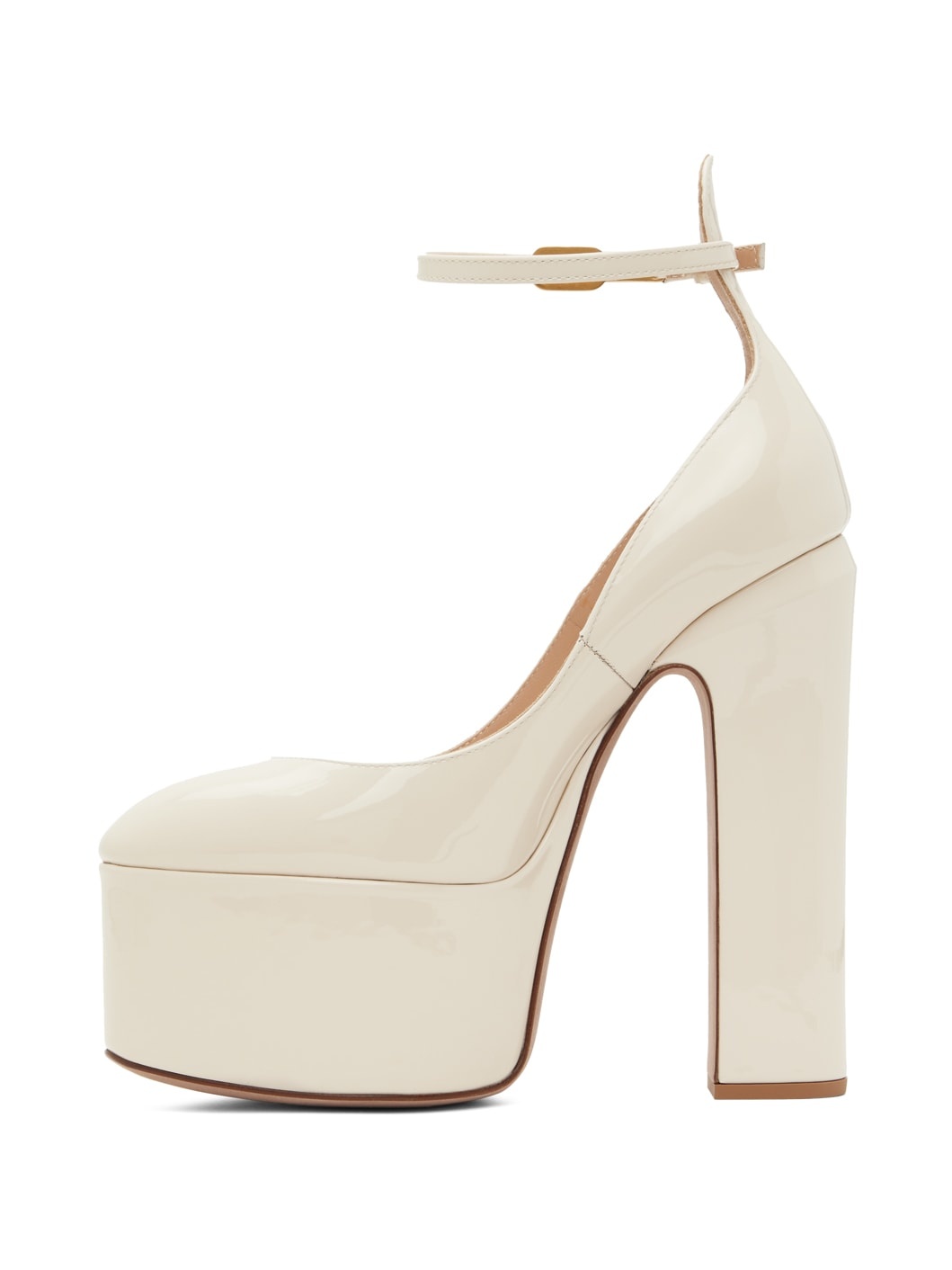 Off-White Tan-Go Platform Heels - 3