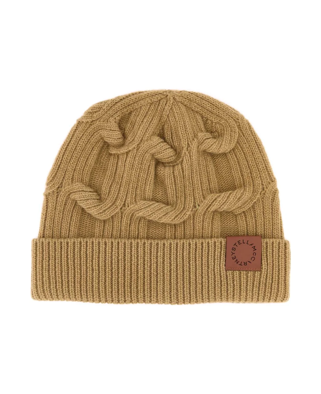 Camel Wool Beanie Hat - 1