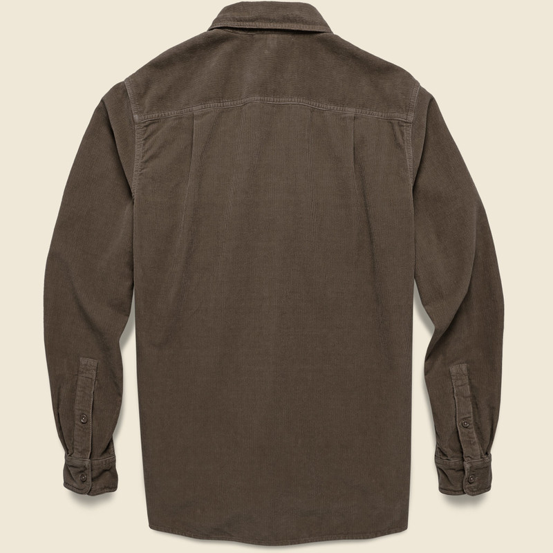 ALEX MILL Popover Cord Shirt - Umber outlook