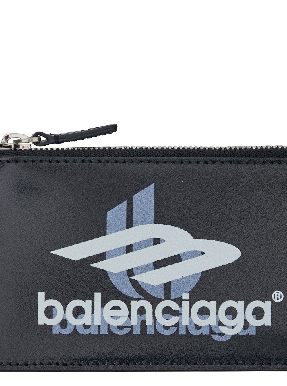 Balenciaga logo card case with key chain - 3