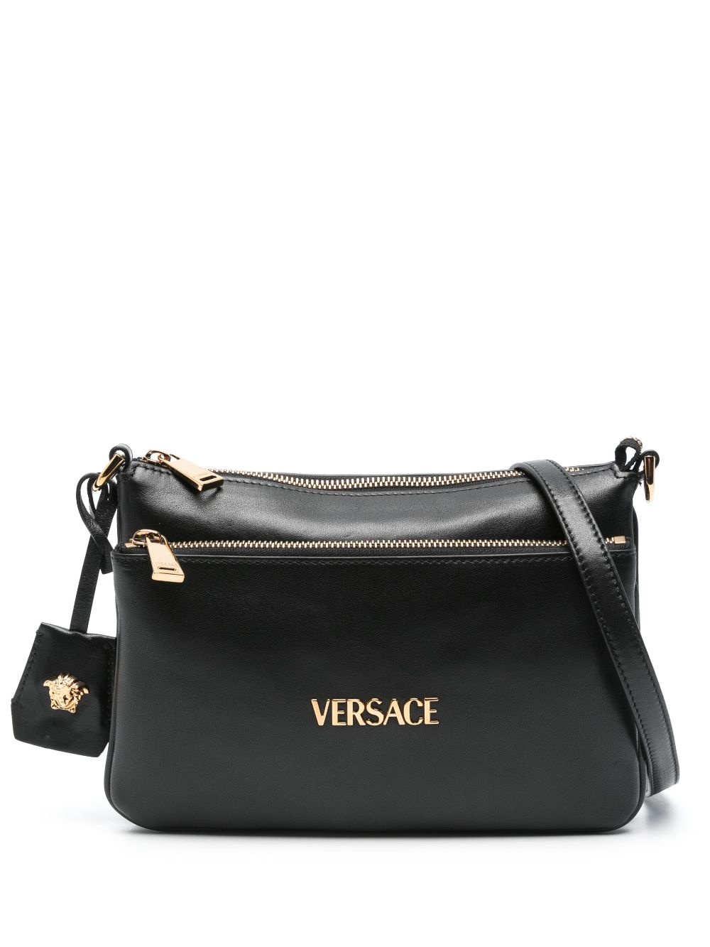 logo-lettering shoulder bag - 1