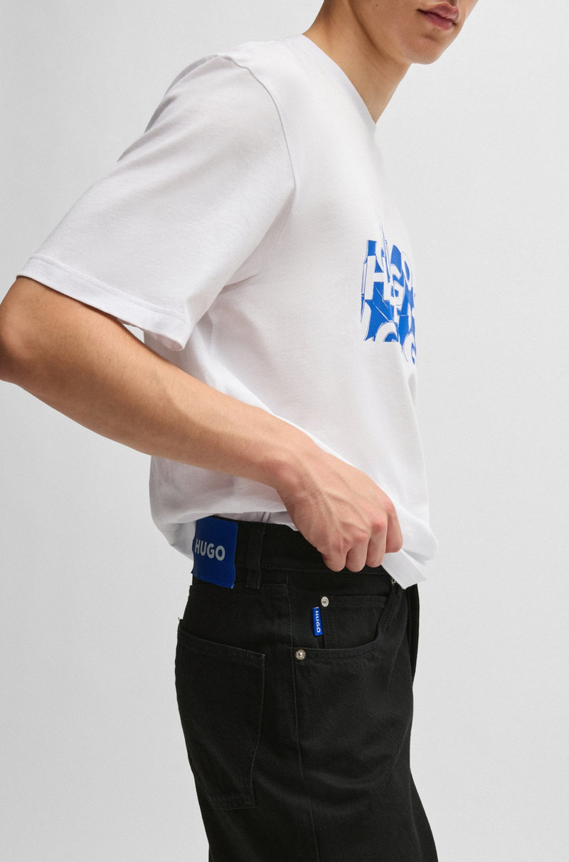 REGULAR-FIT JEANS IN BLACK RINSE-WASHED DENIM 5