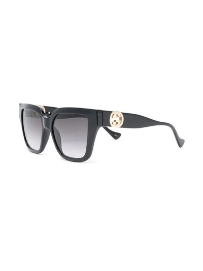 GUCCI logo square-frame sunglasses outlook