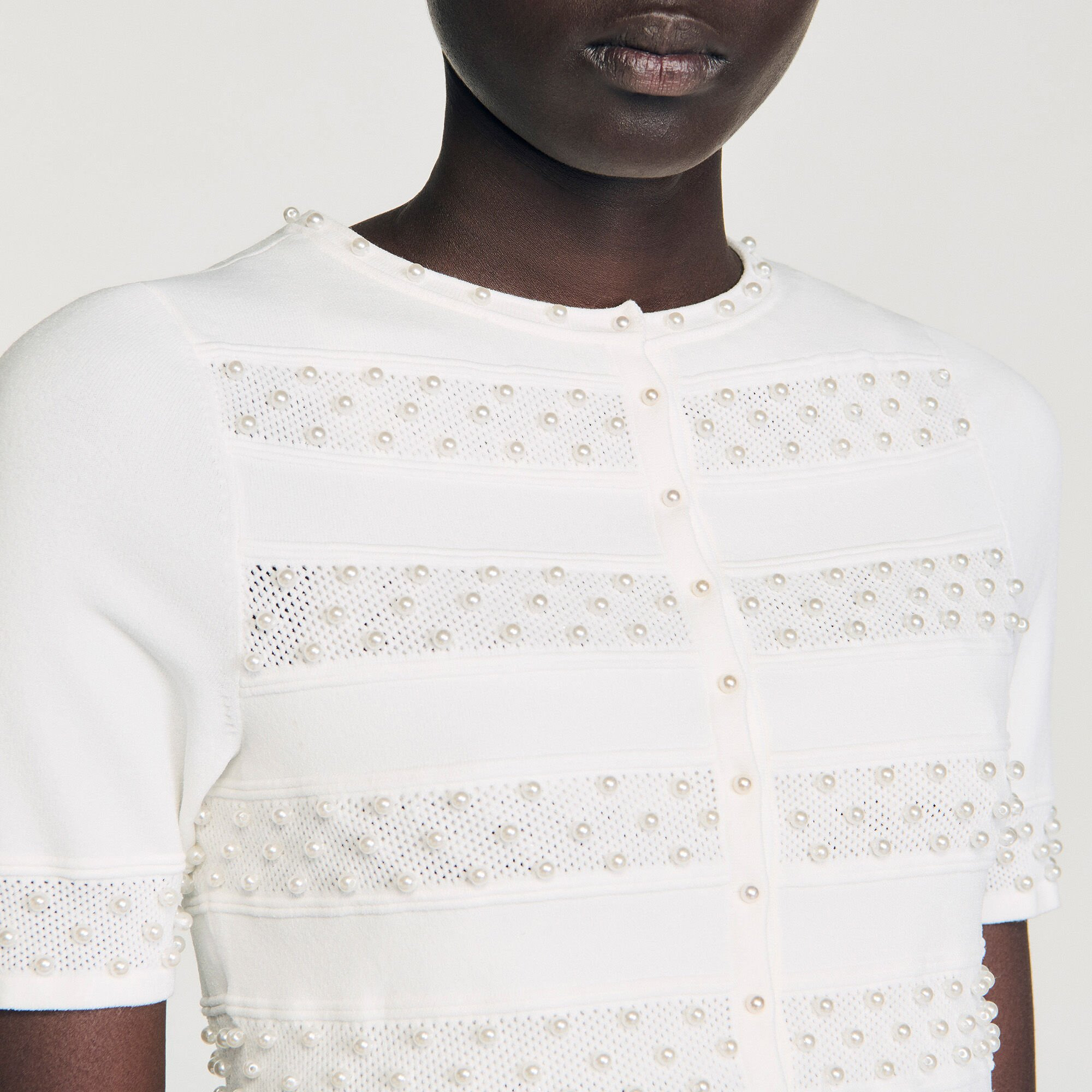 CROPPED BEADED CARDIGAN - 3