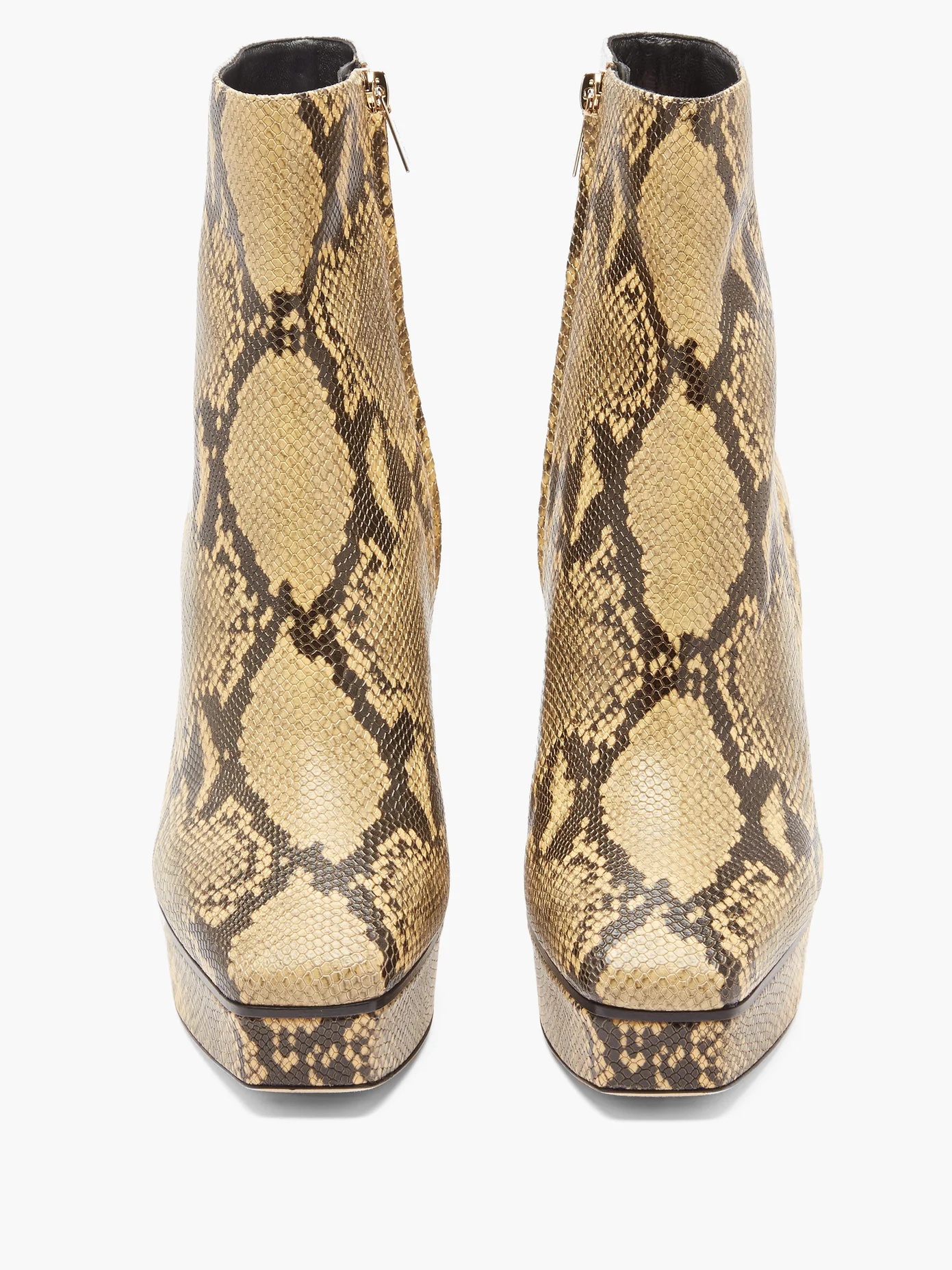 Bryn 125 python-effect leather boots - 5