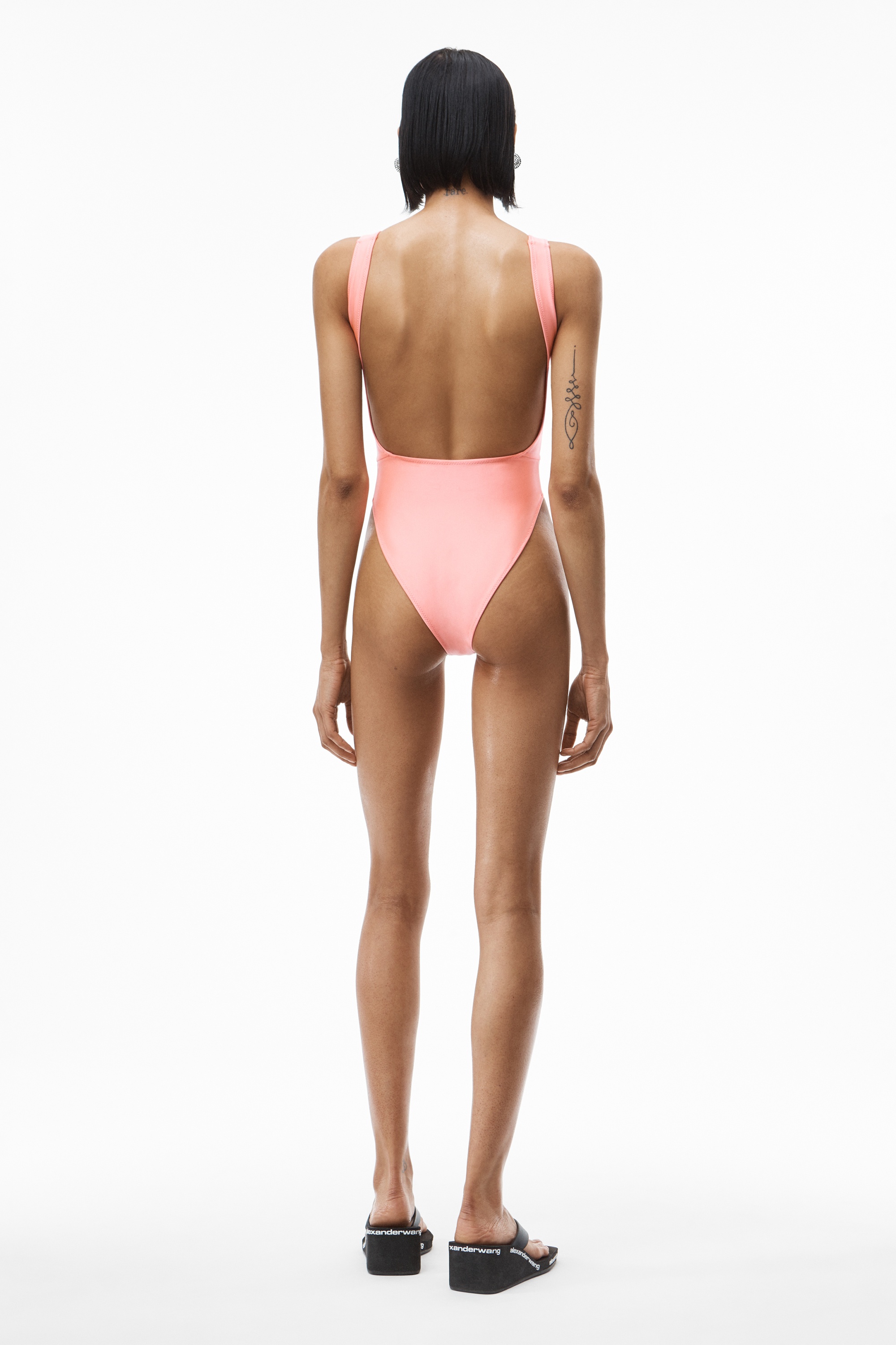 CRYSTAL LOGO SWIMSUIT IN ACTIVE STRETCH - 4