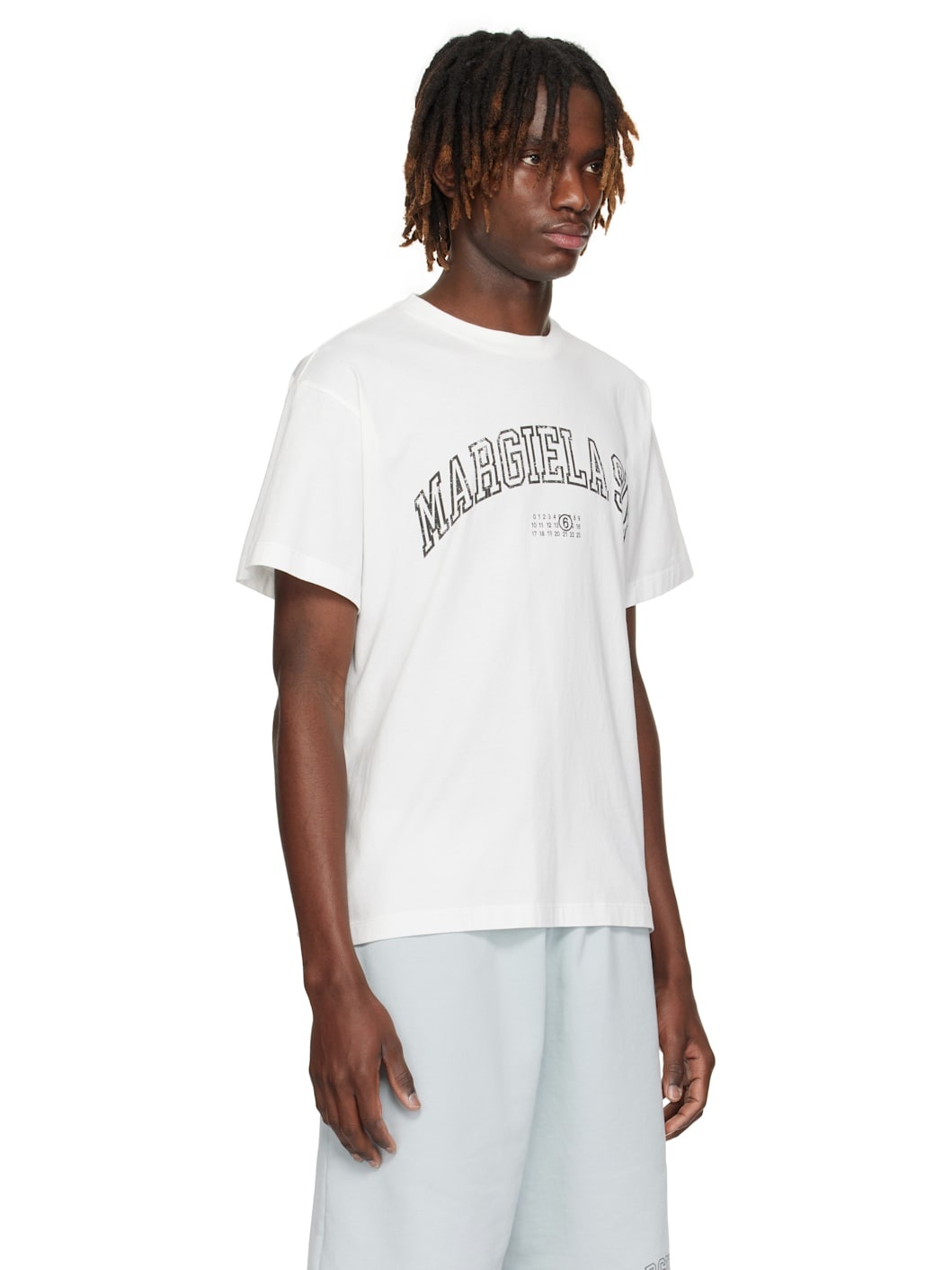 White Varsity Print T-shirt - 2