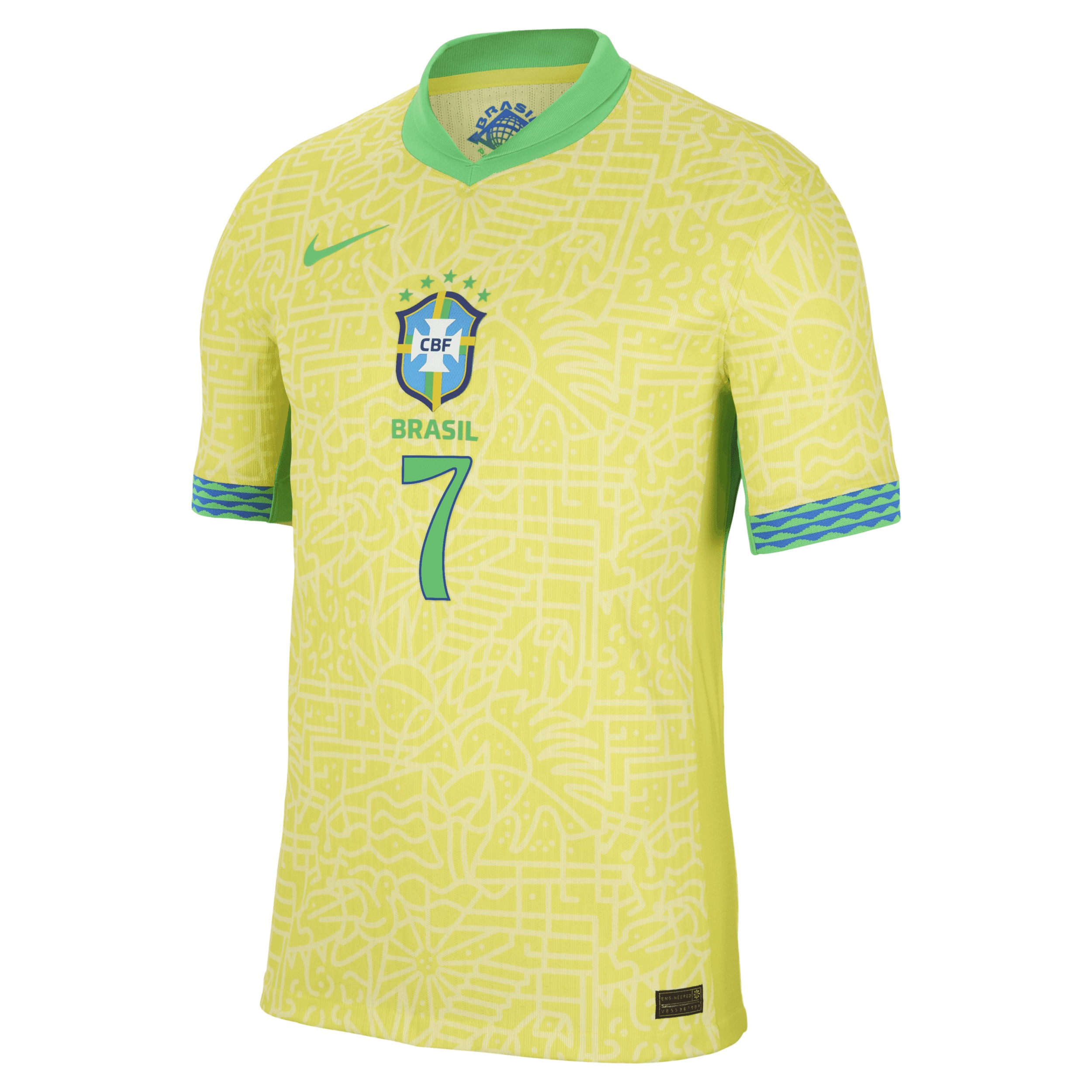 Vini Jr. Brazil National Team 2024 Match Away Nike Men's Dri-FIT ADV Soccer Jersey - 1