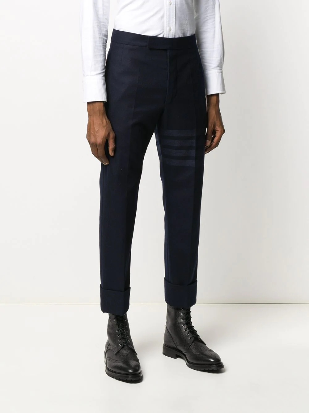 tonal 4-Bar flannel trousers - 3