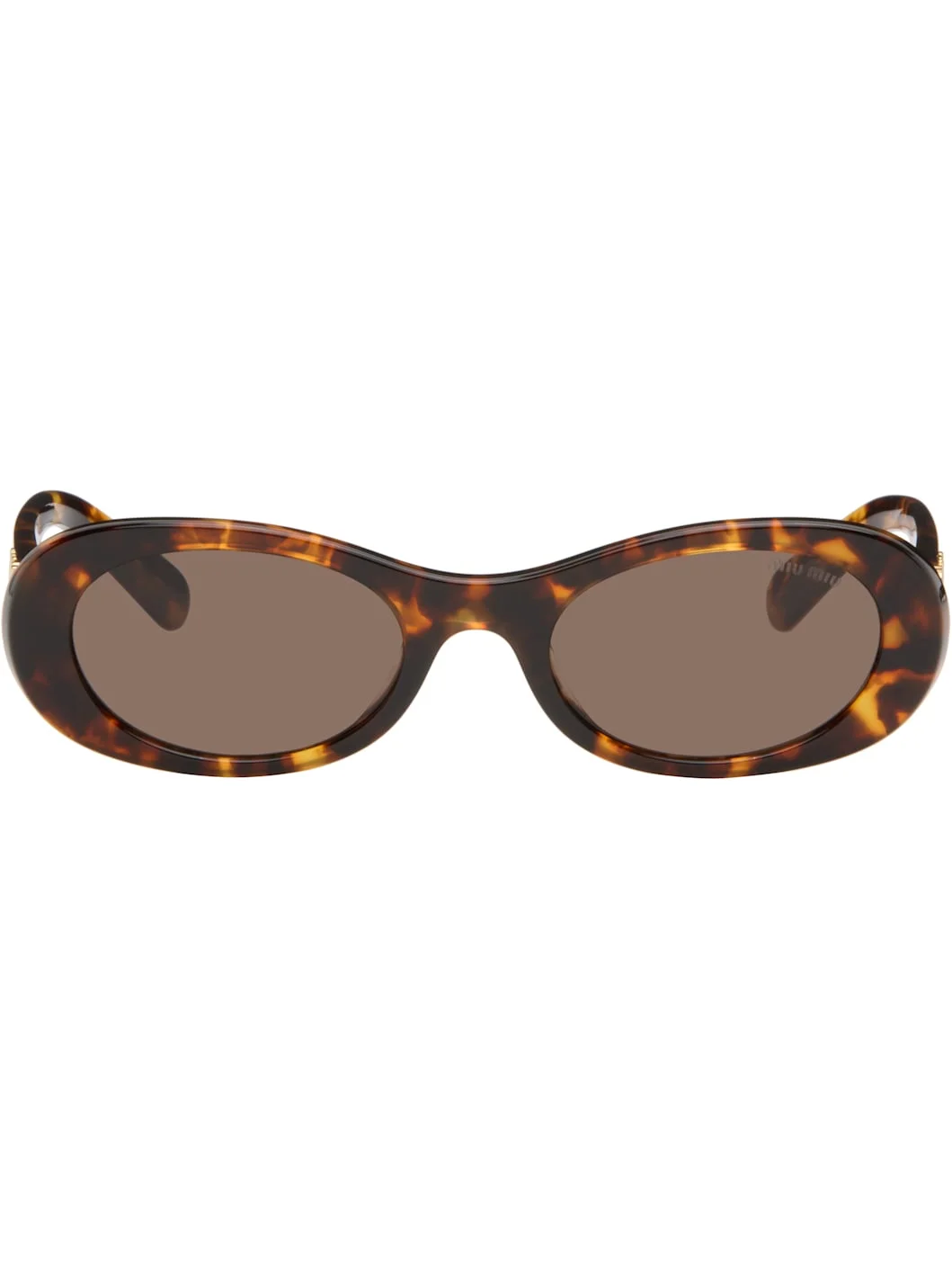 Brown 'Miu Glimpse' Sunglasses - 1