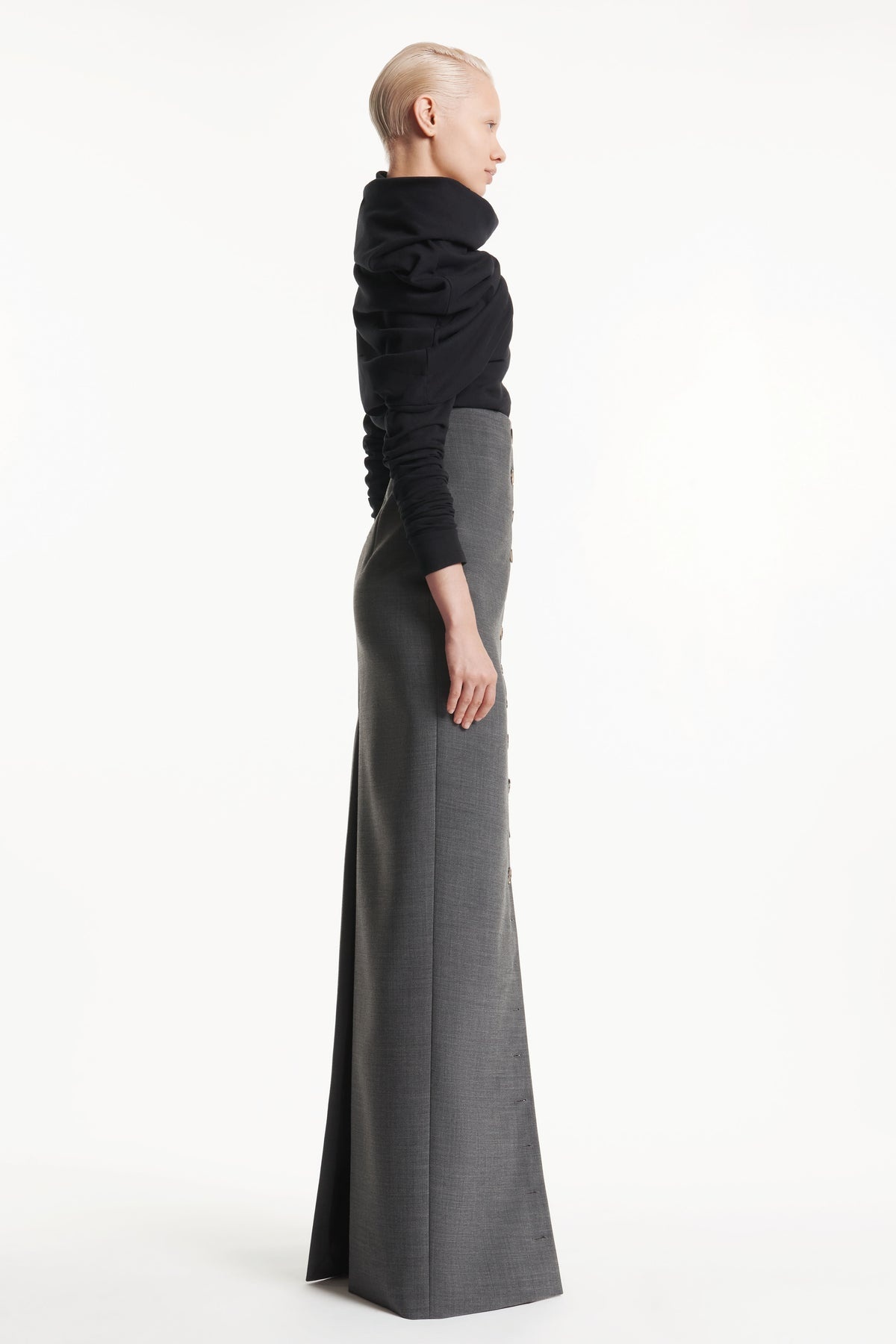 MAXI PENCIL SKIRT GREY - 3