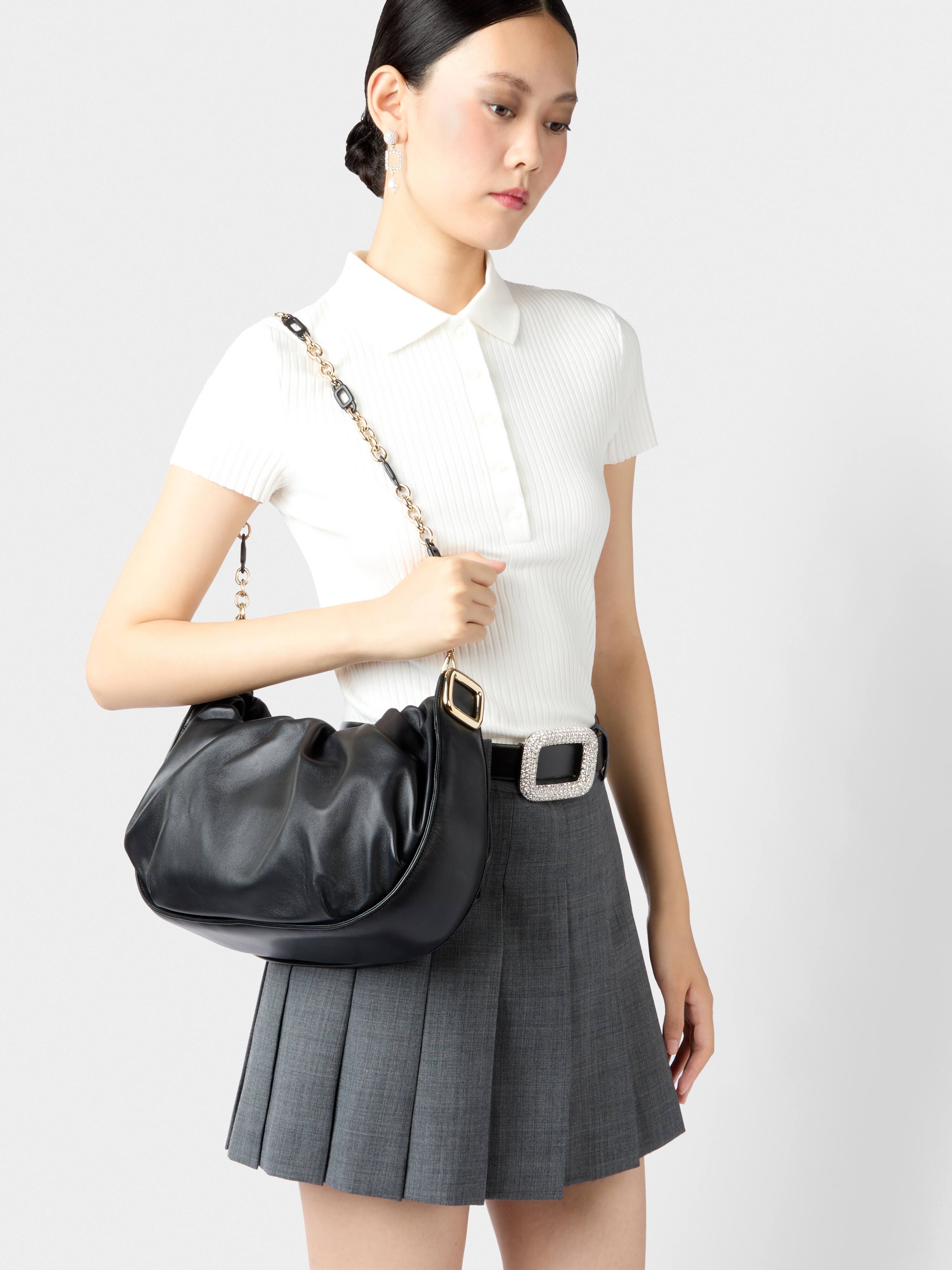 Hobo Viv' Choc Royal Medium Bag in leather - 8