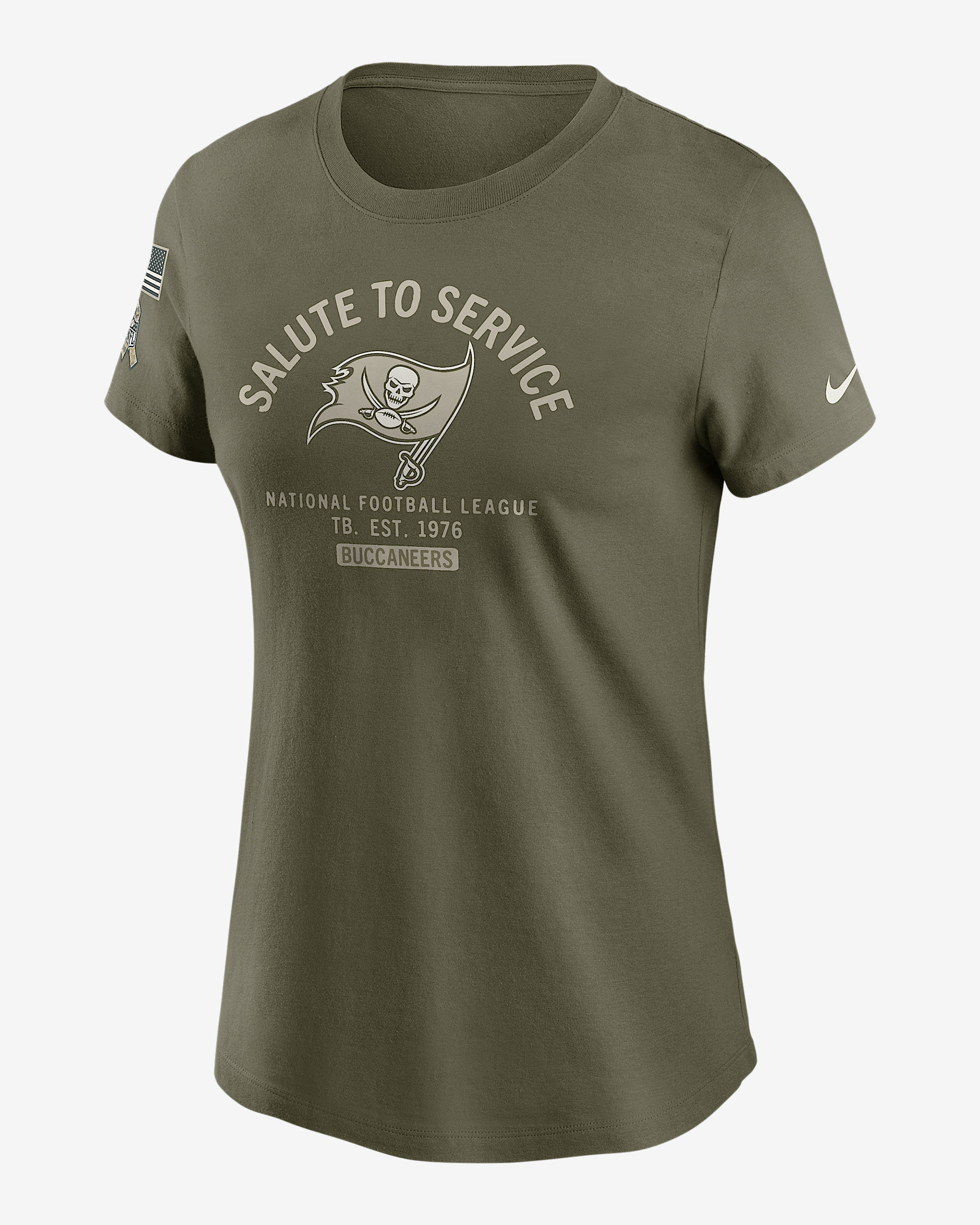 Tampa Bay Buccaneers Salute to Service Sideline Women's Nike NFL T-Shirt - 1