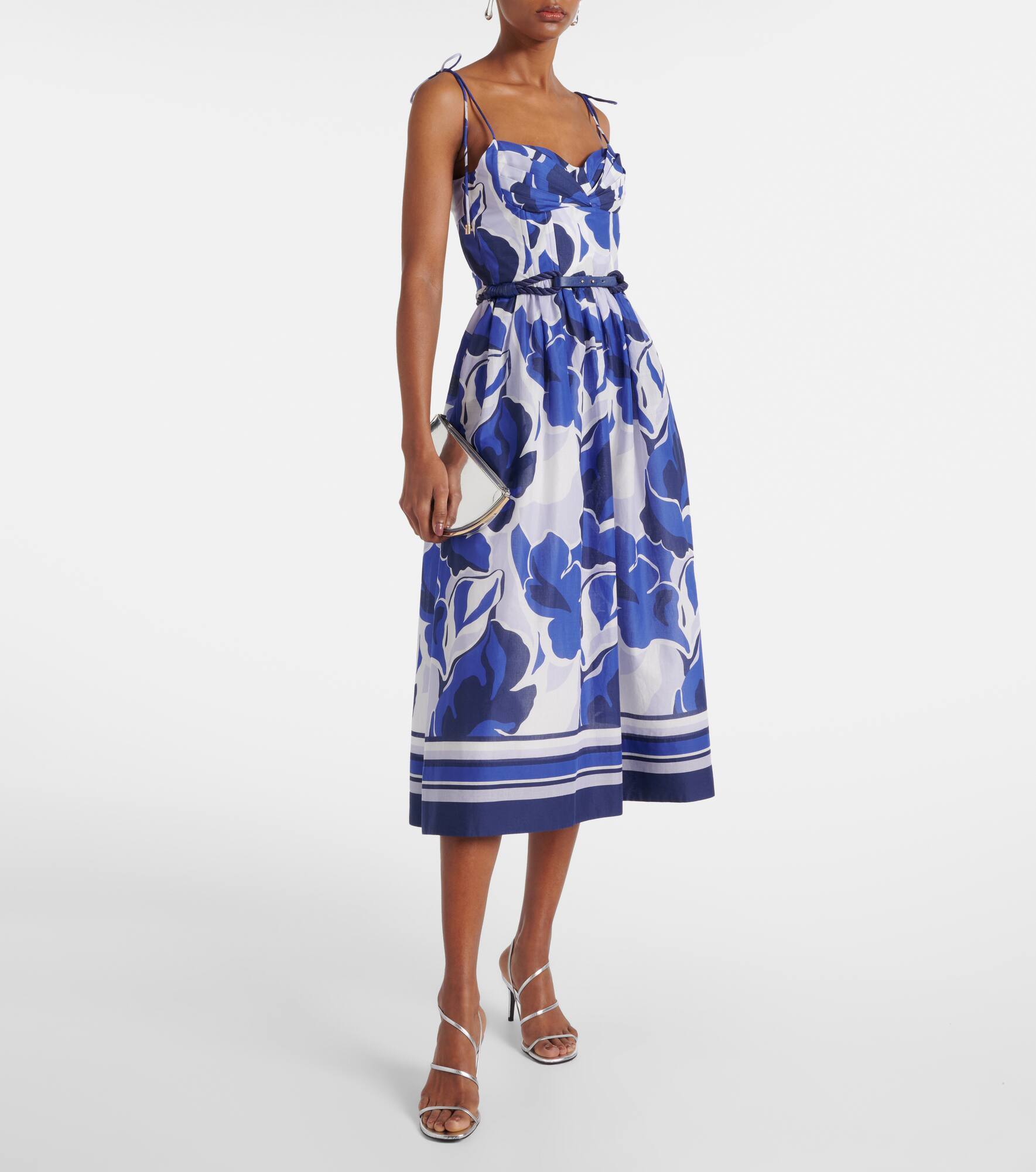 Paros floral cotton midi dress - 2