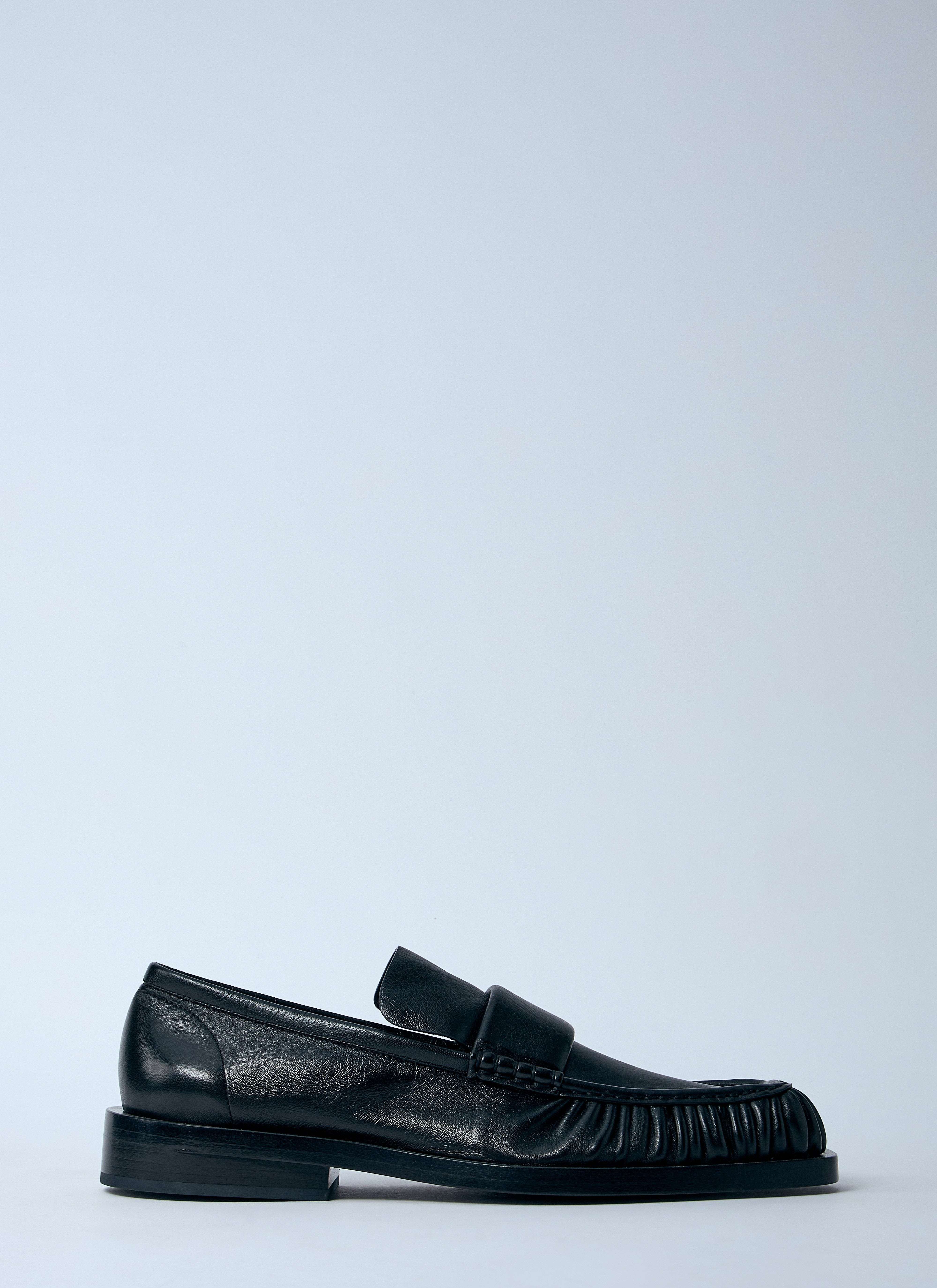 Bottega Veneta Men Ruched Leather Loafers - 7