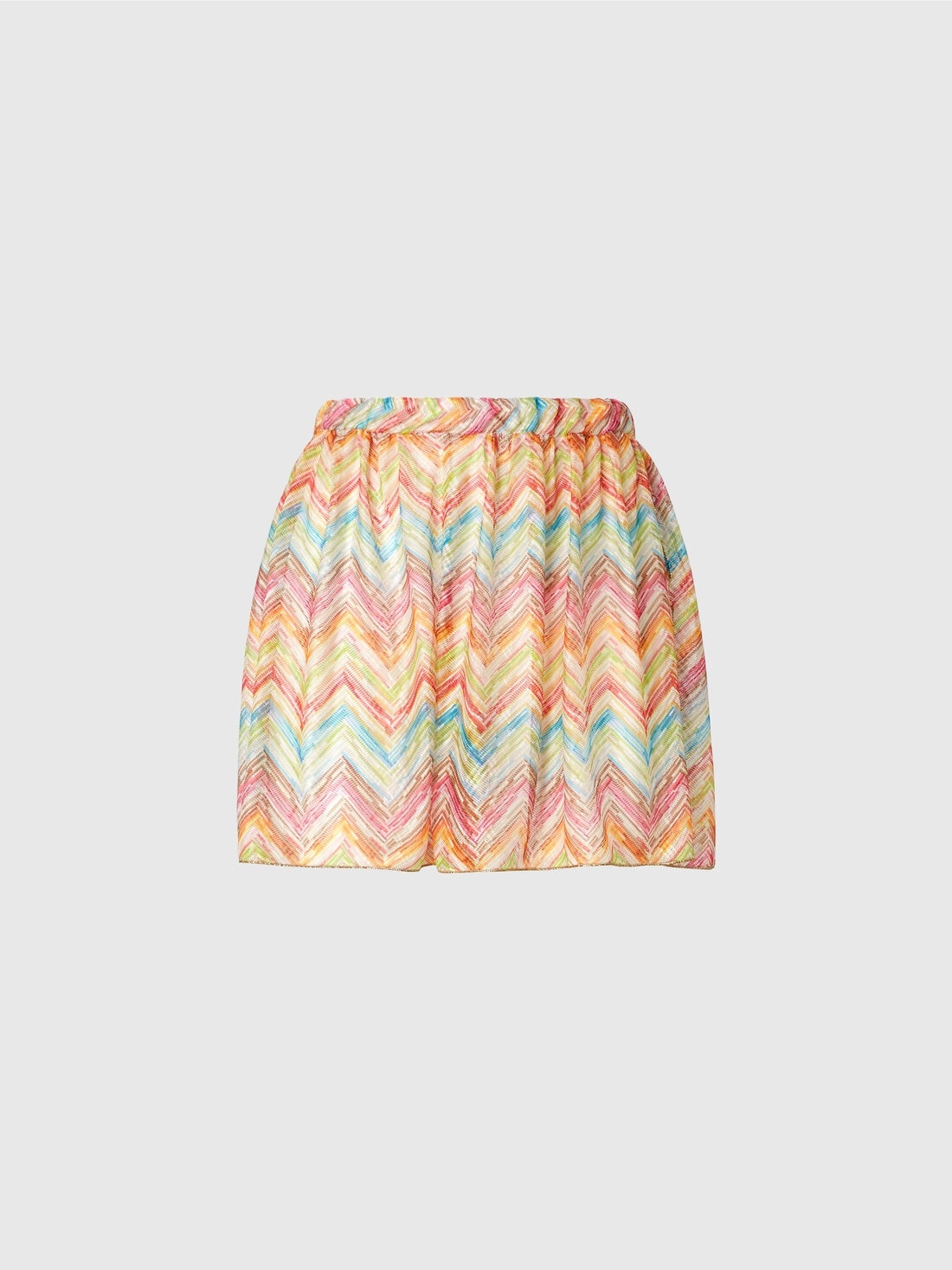 Printed tulle cover-up shorts - 1