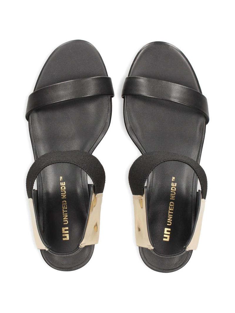 Raila Mid metallic-effect block-heel sandals 4