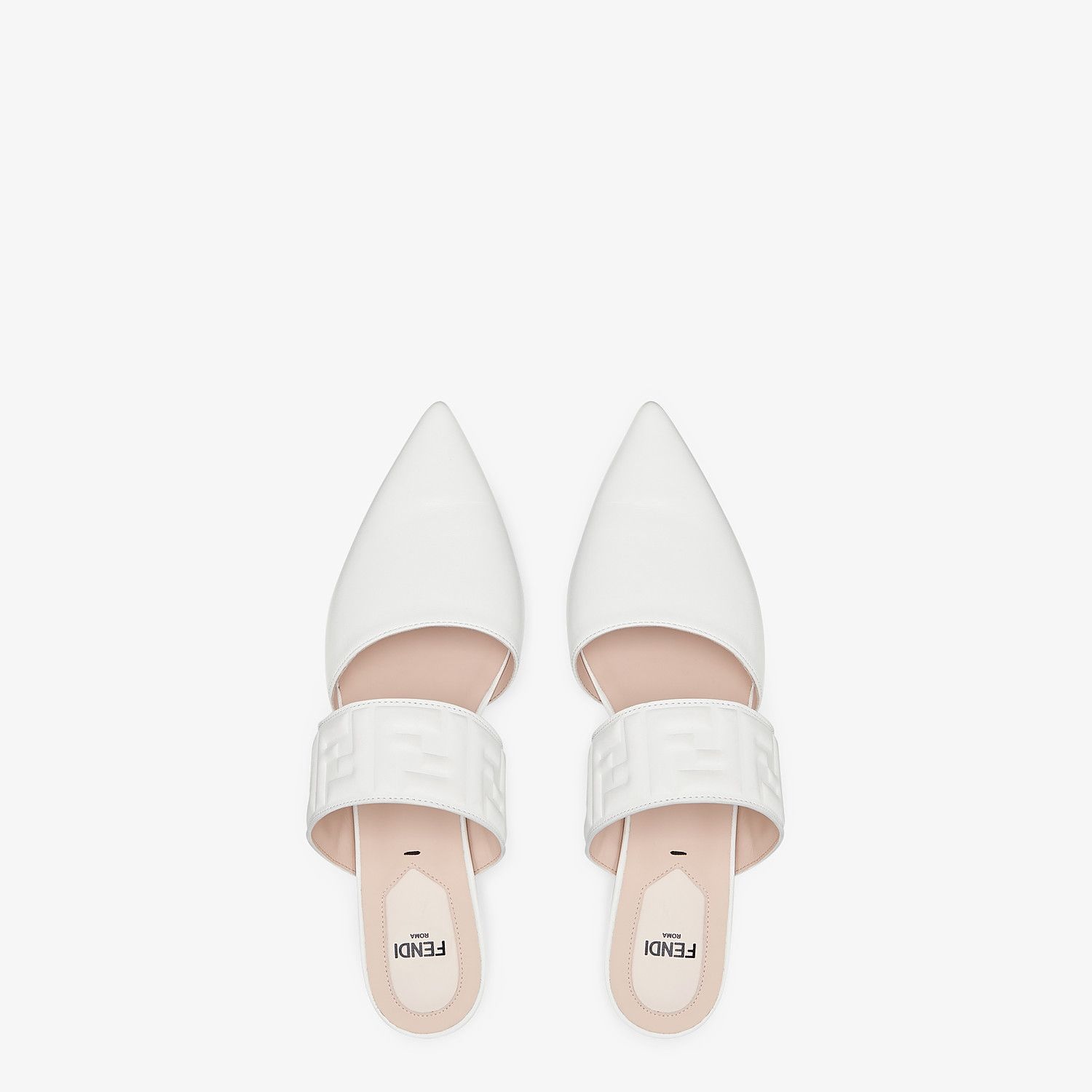 White leather mules - 4