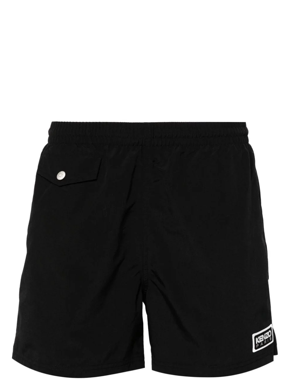 logo-patch swim shorts - 1