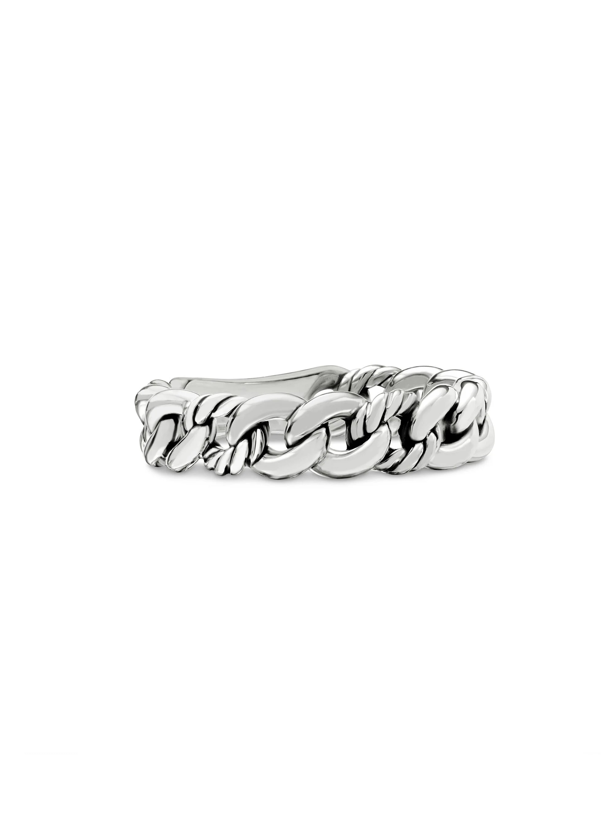 Women's Belmont Curb Link Band Ring - Sterling Silver - 1