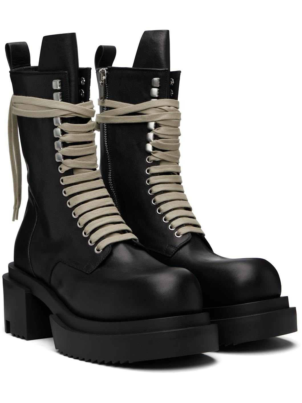 Black Concordians Lace-Up Bogun Boots - 4