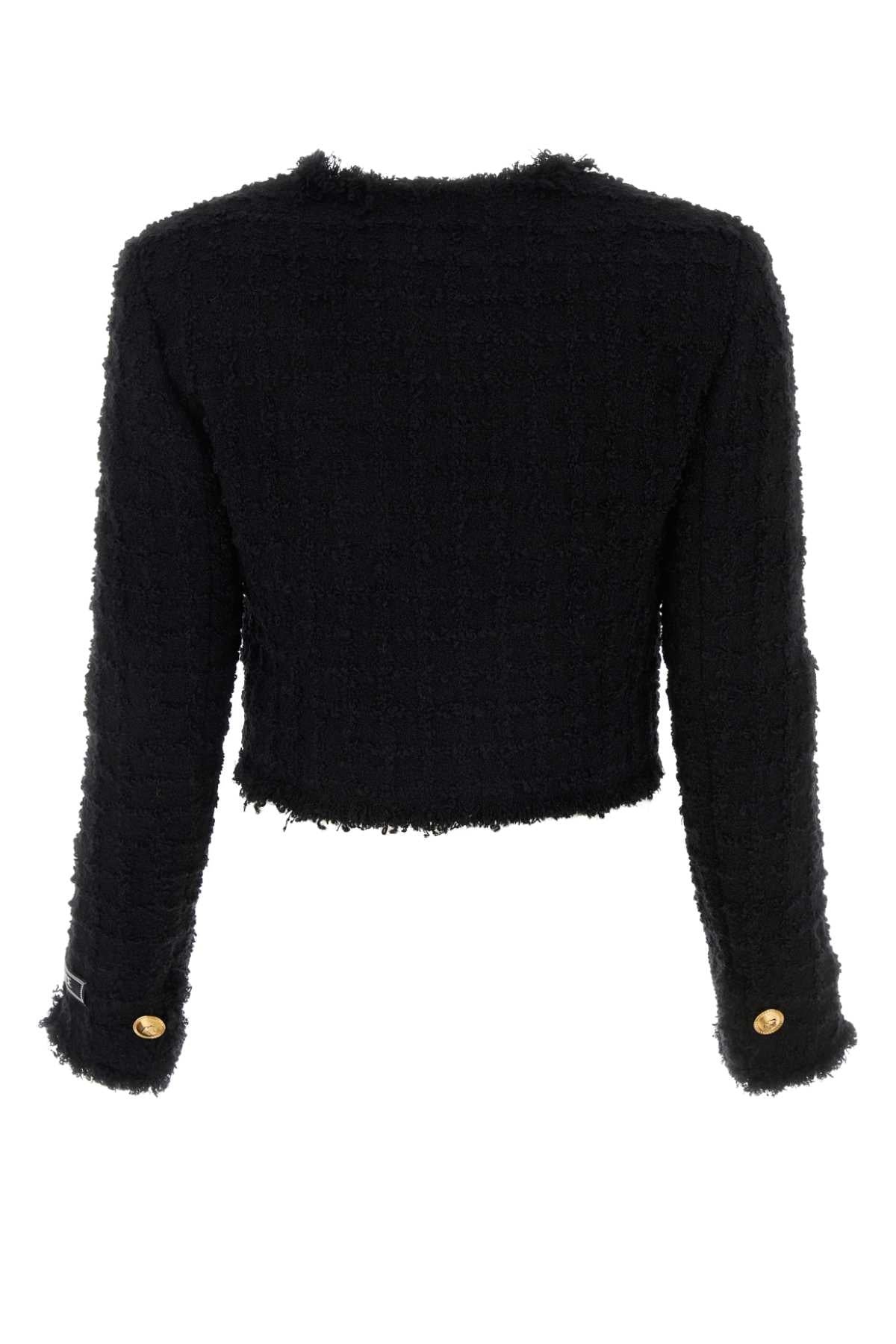 ジャケット VERSACE FW23 Black tweed blazer (10108571A06545 1B000) Versace Tweed Jacket In Black | ModeSens