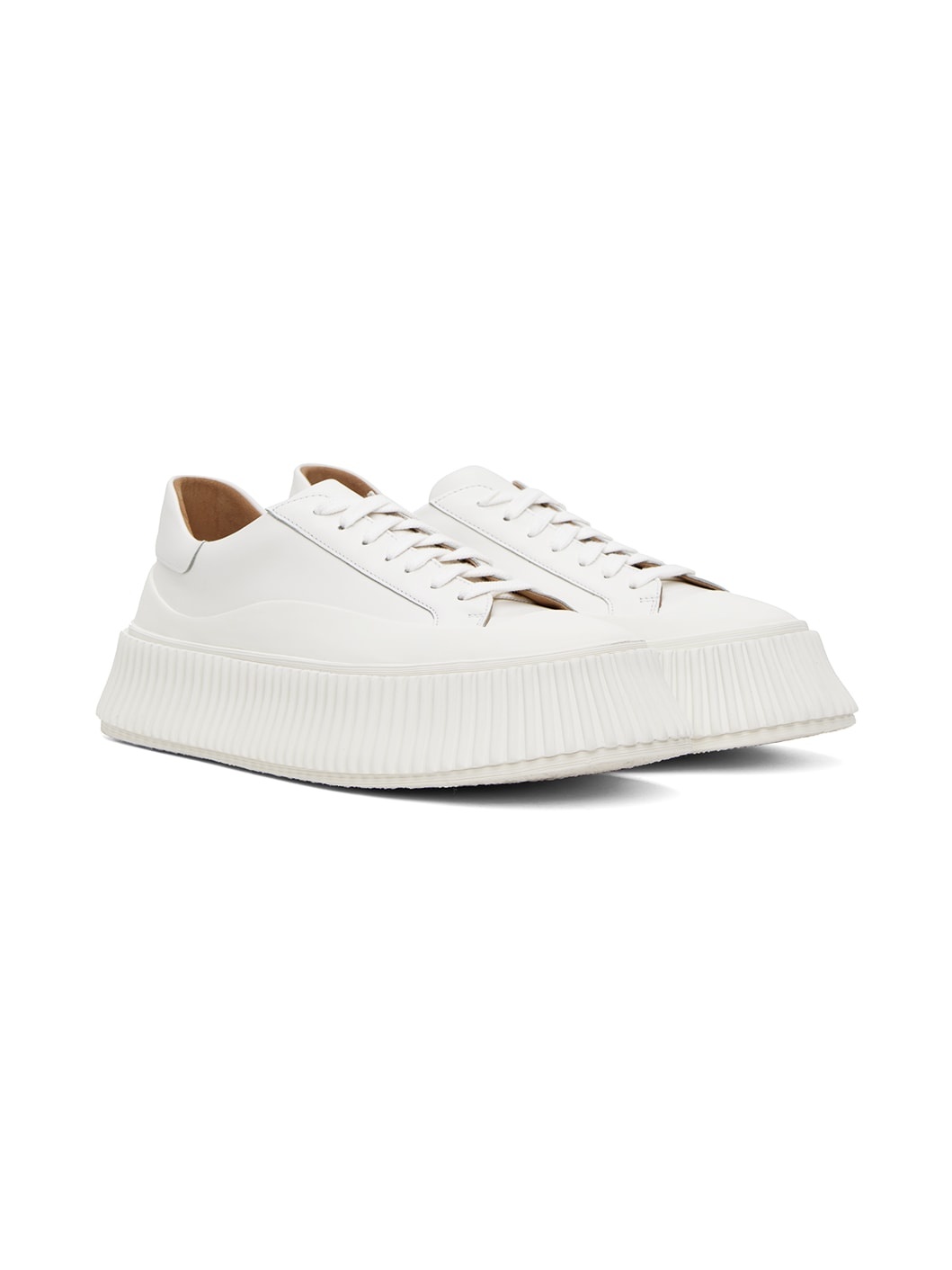 White Vulcanized Sneakers - 4