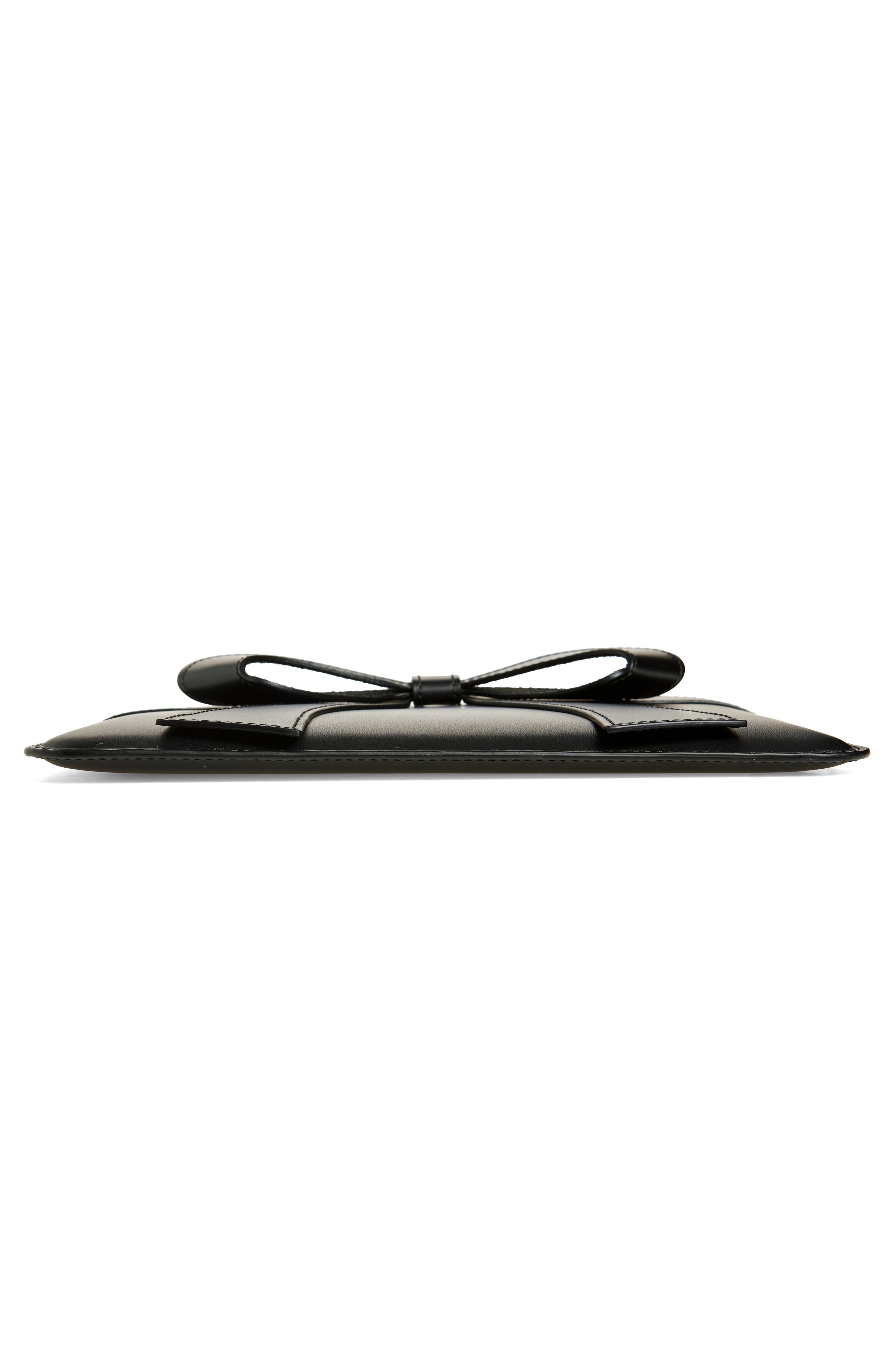 Comme des Garçons Wallets Big Bow Leather Zip Pouch in Black at Nordstrom - 6