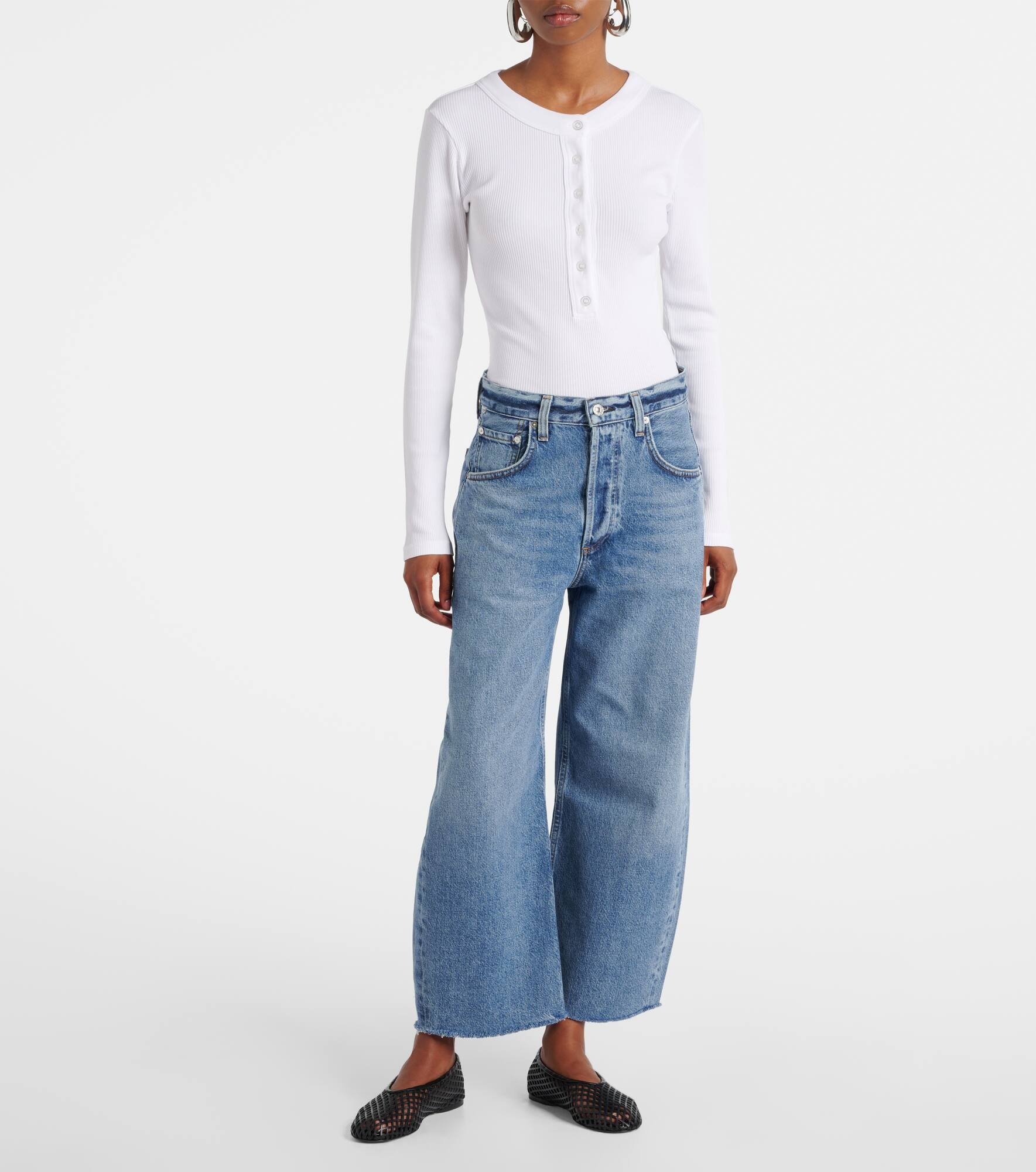 Ayla cropped wide-leg jeans - 6